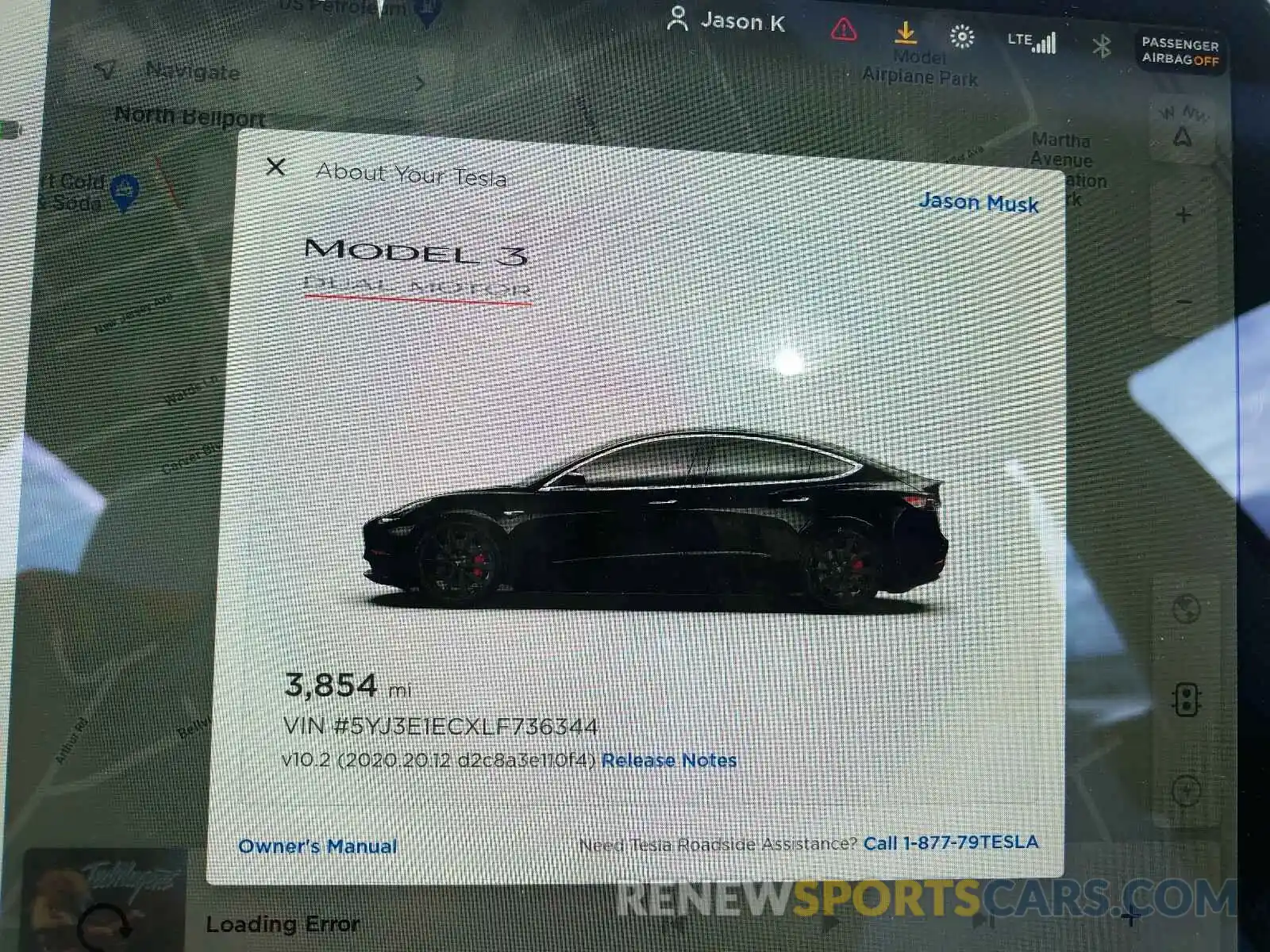 8 Photograph of a damaged car 5YJ3E1ECXLF736344 TESLA MODEL 3 2020