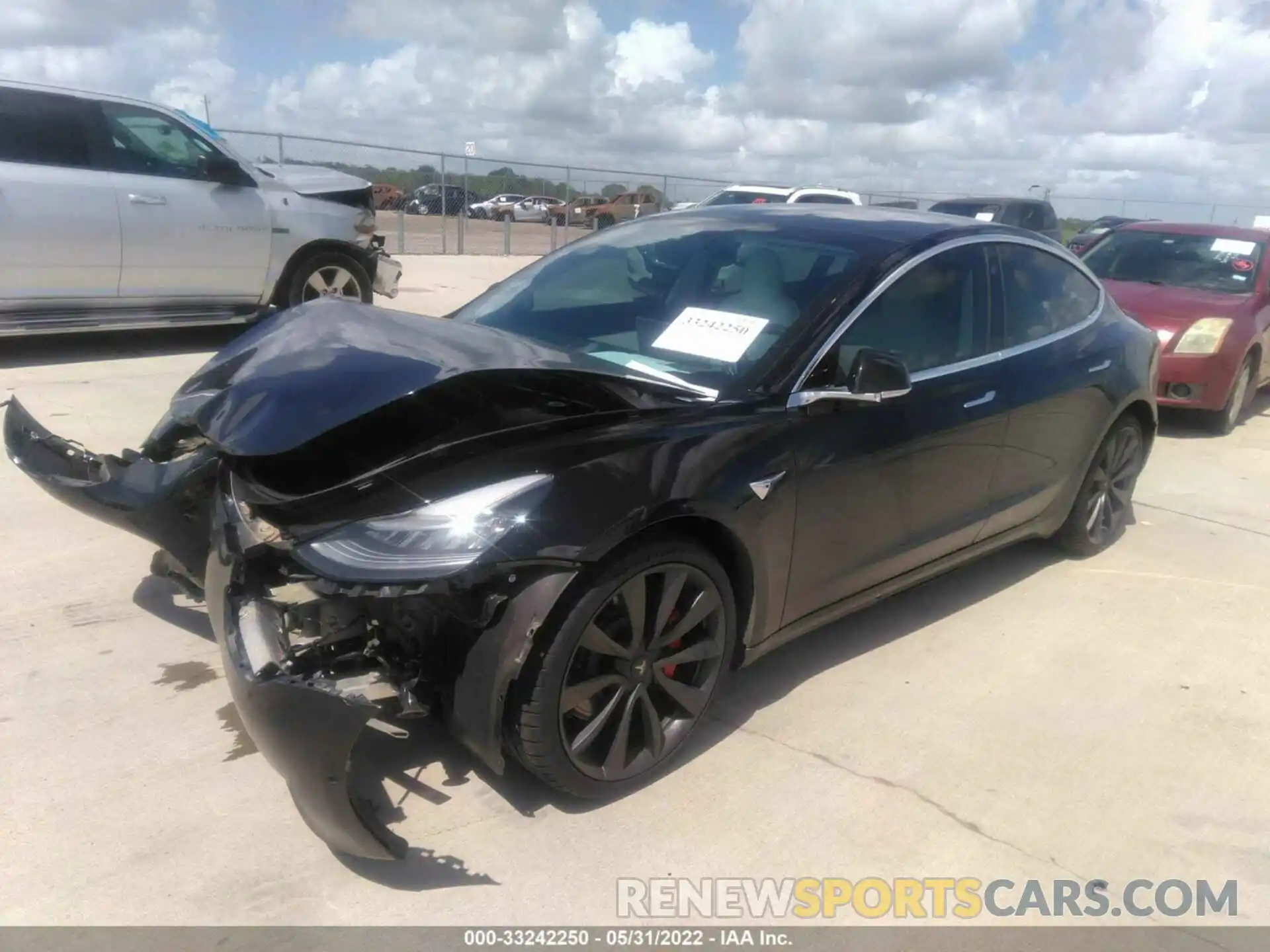 2 Photograph of a damaged car 5YJ3E1ECXLF742385 TESLA MODEL 3 2020