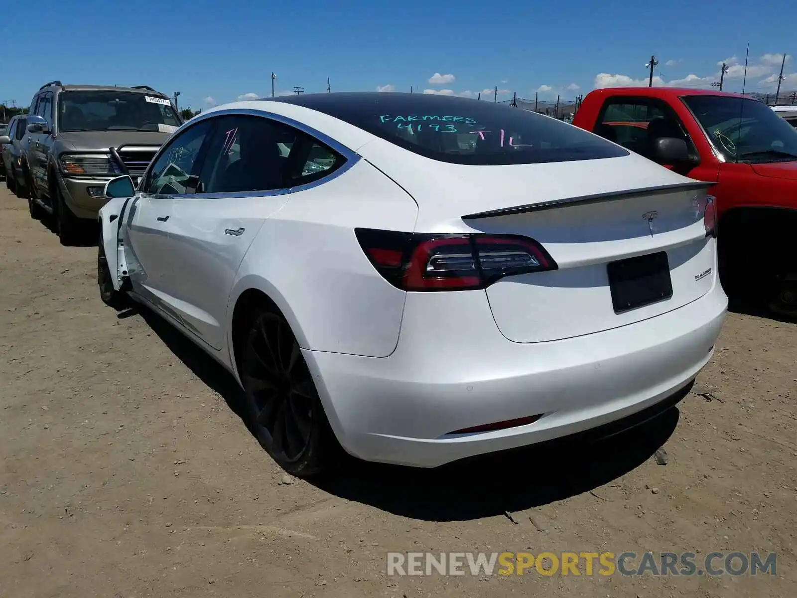 3 Photograph of a damaged car 5YJ3E1ECXLF802133 TESLA MODEL 3 2020