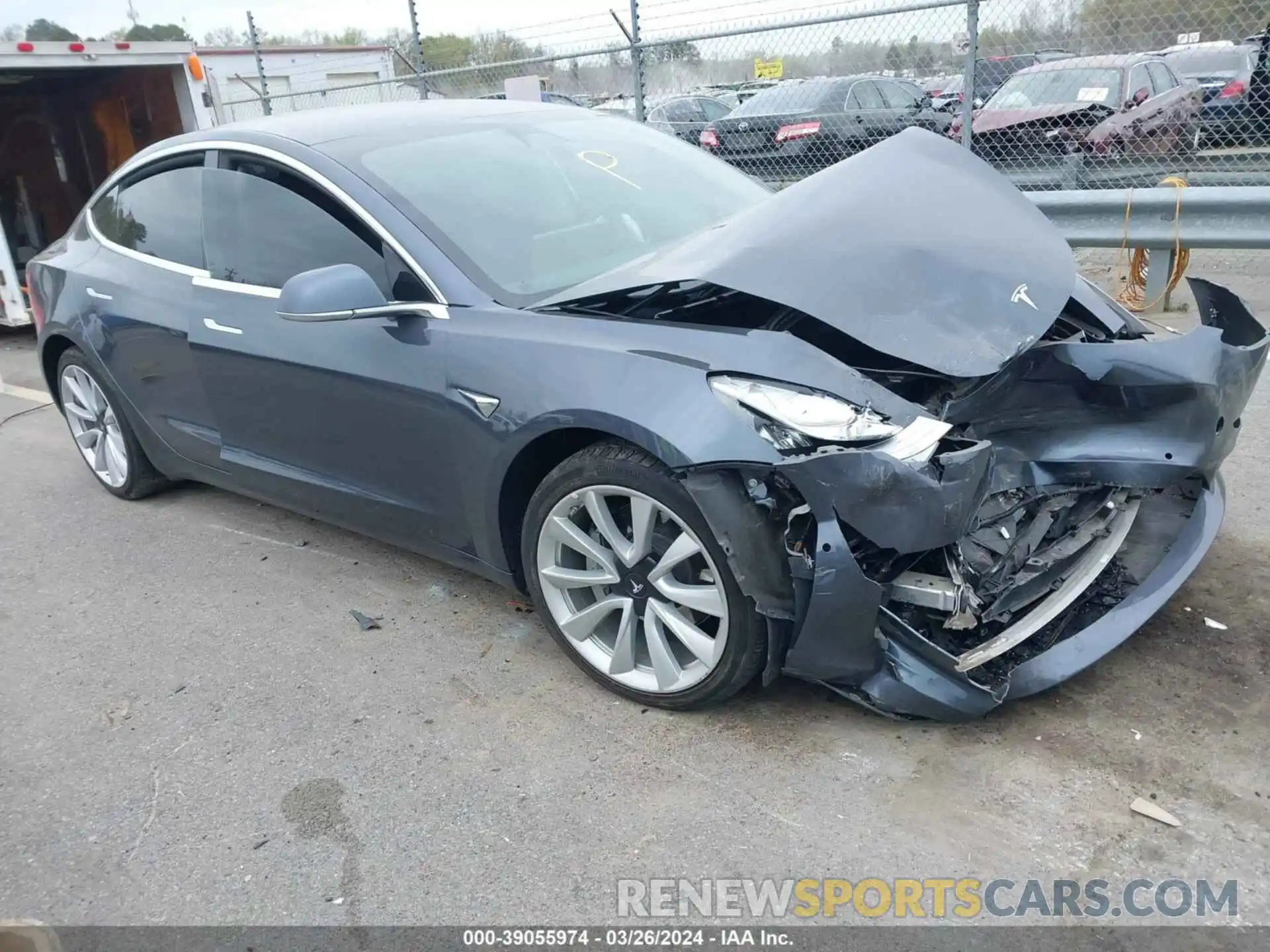 1 Photograph of a damaged car 5YJ3E1EV7LF666714 TESLA MODEL 3 2020