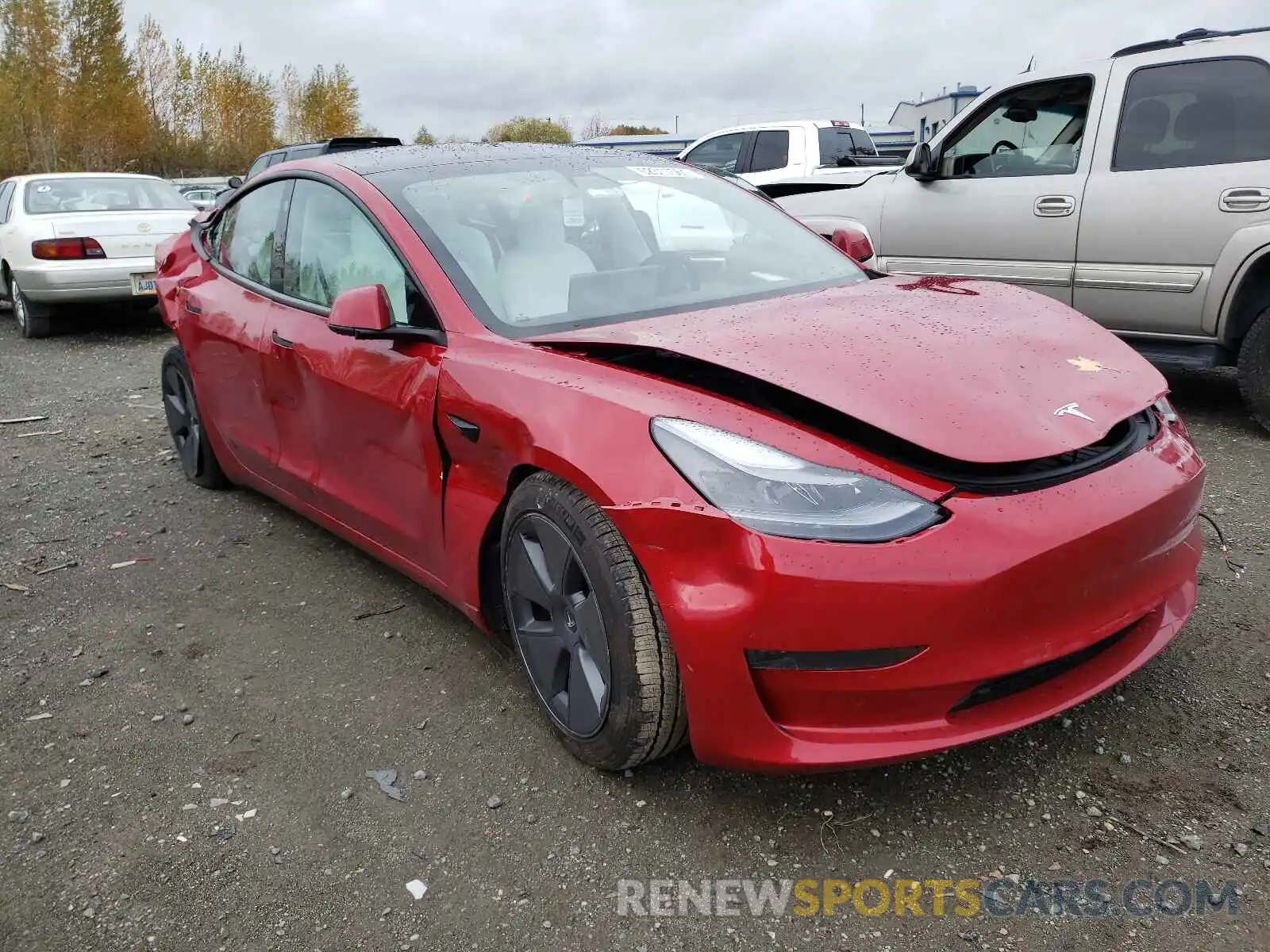 1 Фотография поврежденного автомобиля 5YJ3E1EA0MF000643 TESLA MODEL 3 2021