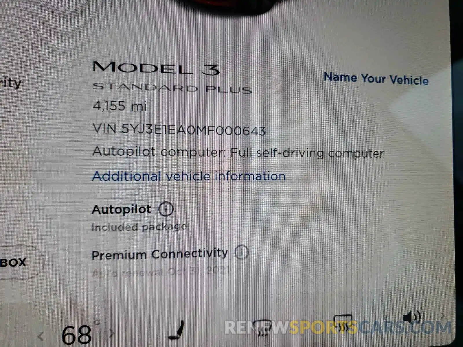 10 Фотография поврежденного автомобиля 5YJ3E1EA0MF000643 TESLA MODEL 3 2021