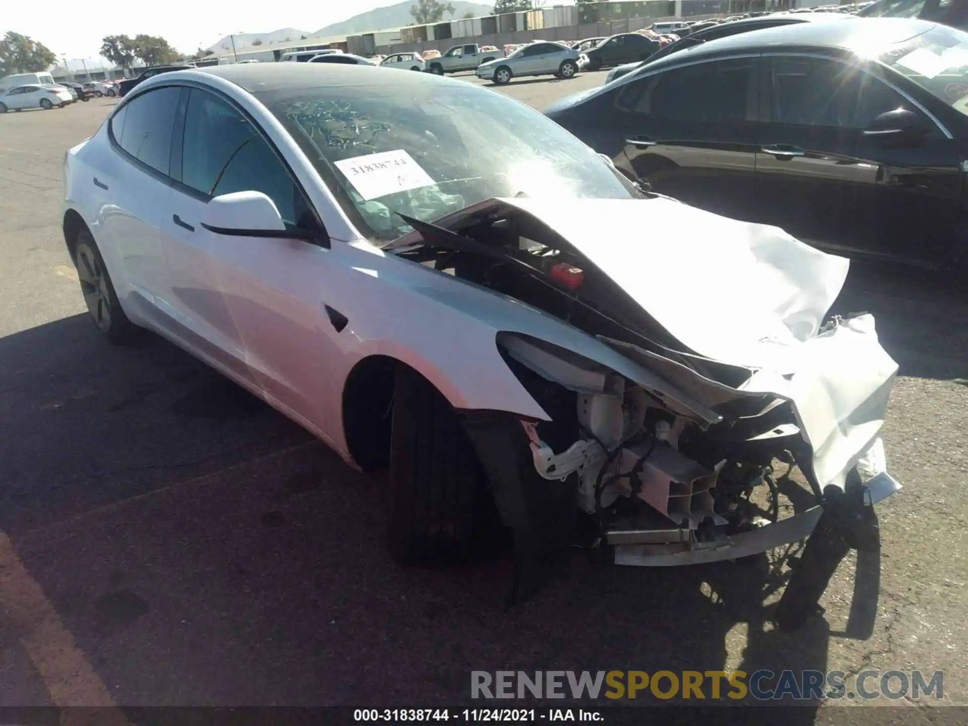 1 Photograph of a damaged car 5YJ3E1EA0MF001937 TESLA MODEL 3 2021