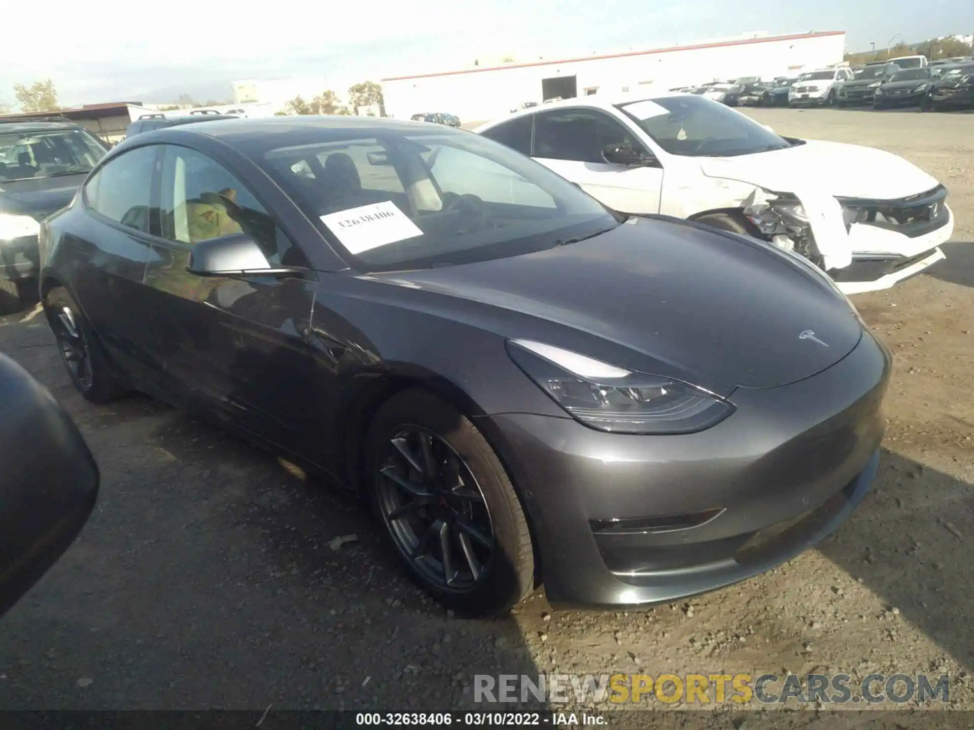 1 Photograph of a damaged car 5YJ3E1EA0MF003378 TESLA MODEL 3 2021