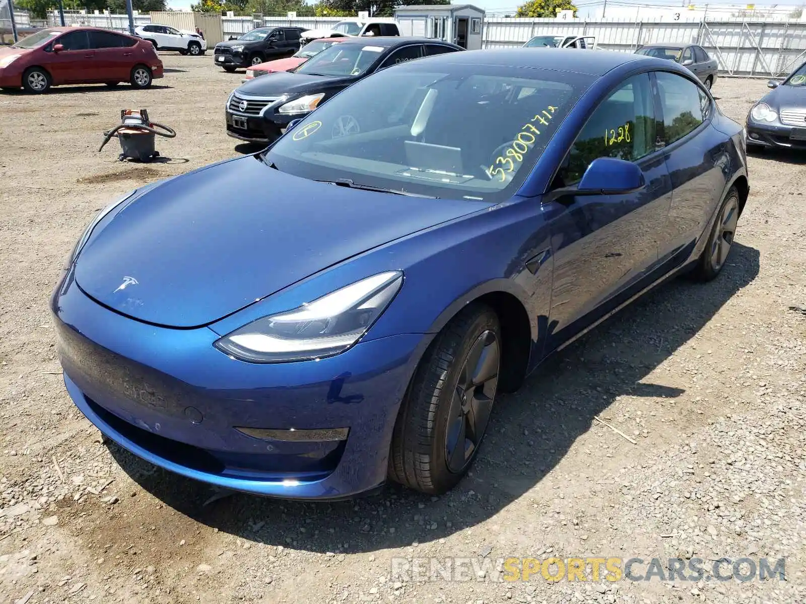 2 Photograph of a damaged car 5YJ3E1EA0MF006247 TESLA MODEL 3 2021