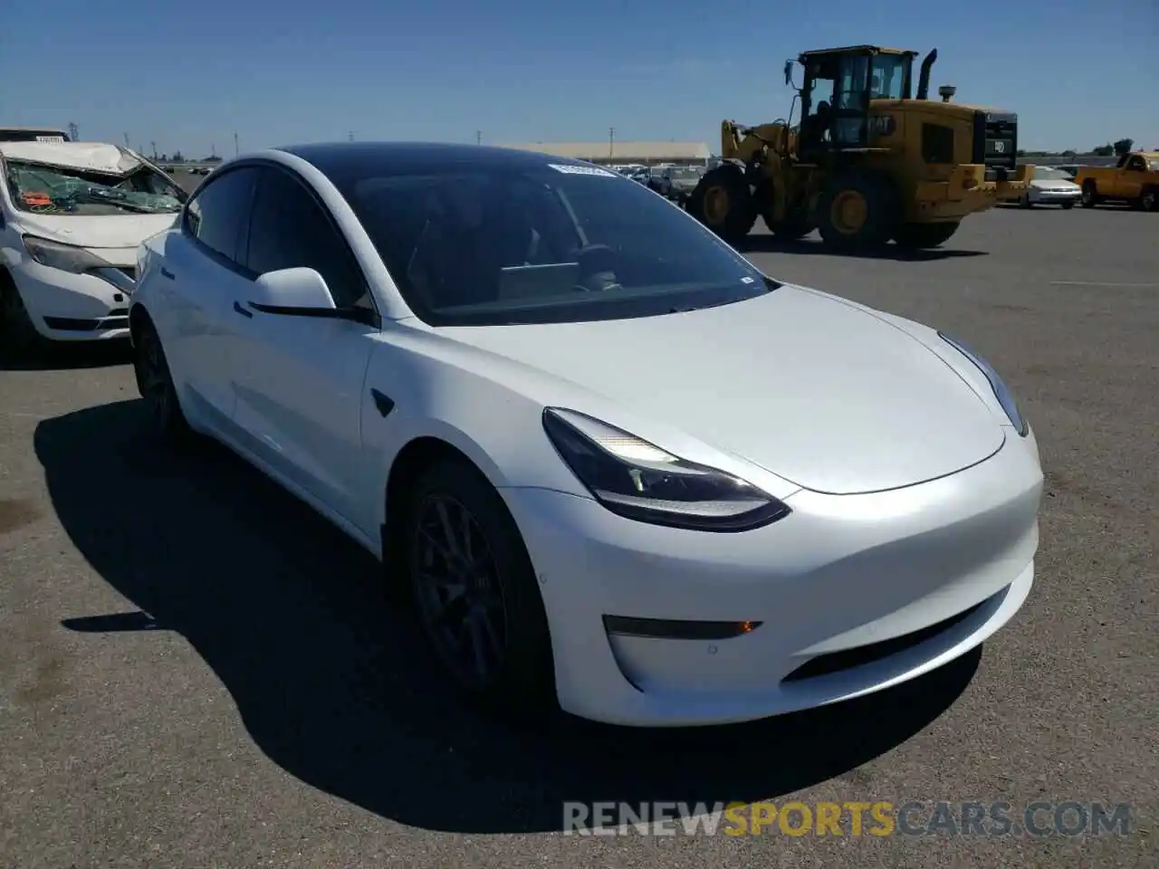 1 Photograph of a damaged car 5YJ3E1EA0MF017071 TESLA MODEL 3 2021