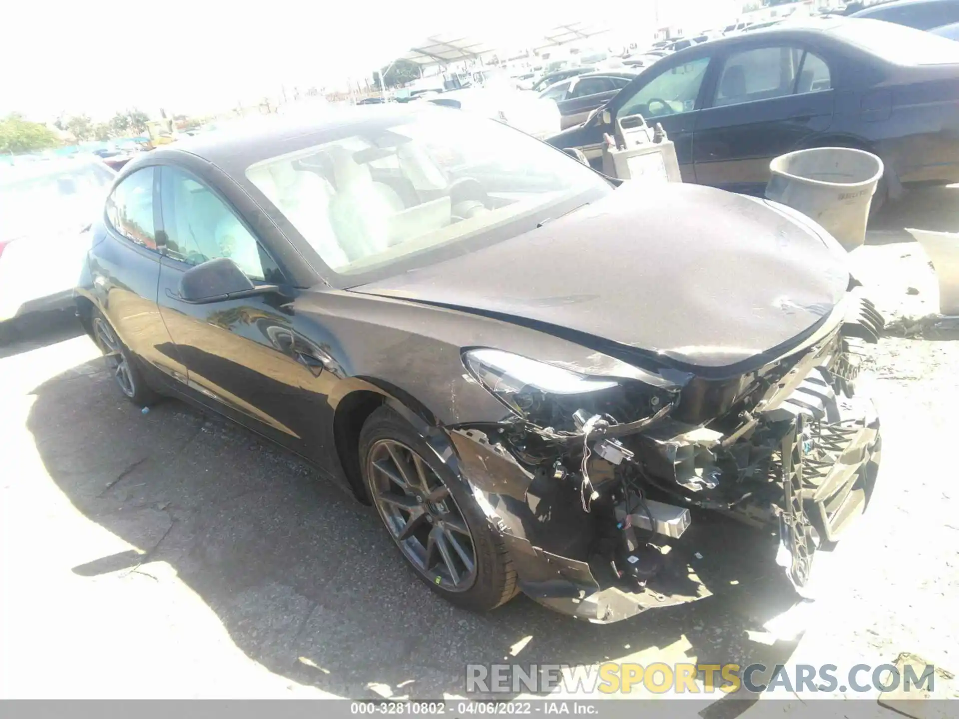 1 Photograph of a damaged car 5YJ3E1EA0MF018639 TESLA MODEL 3 2021