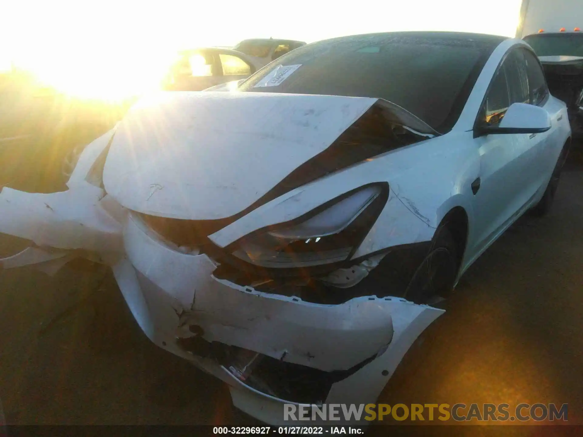 2 Photograph of a damaged car 5YJ3E1EA0MF018821 TESLA MODEL 3 2021