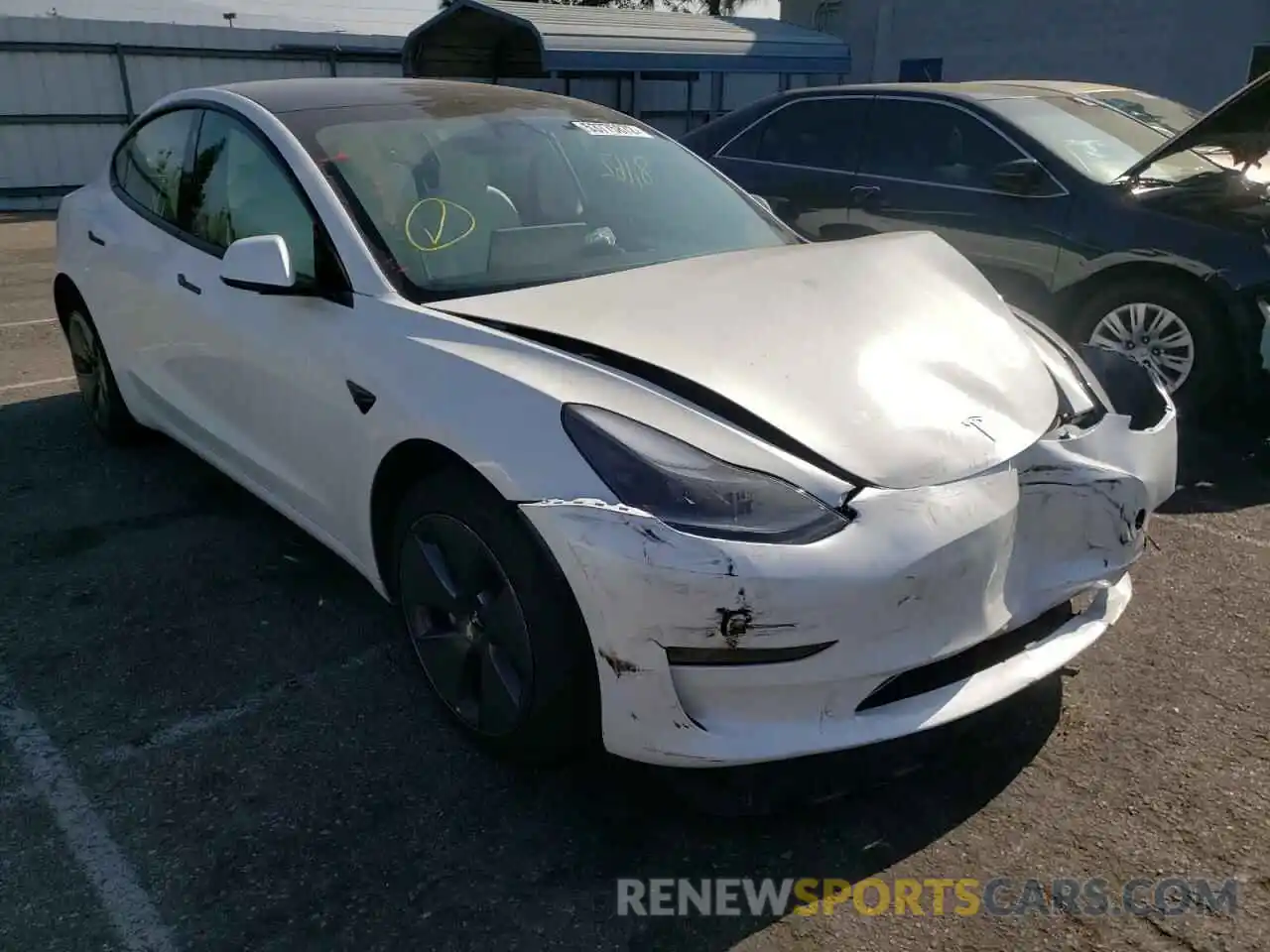 1 Фотография поврежденного автомобиля 5YJ3E1EA0MF053374 TESLA MODEL 3 2021