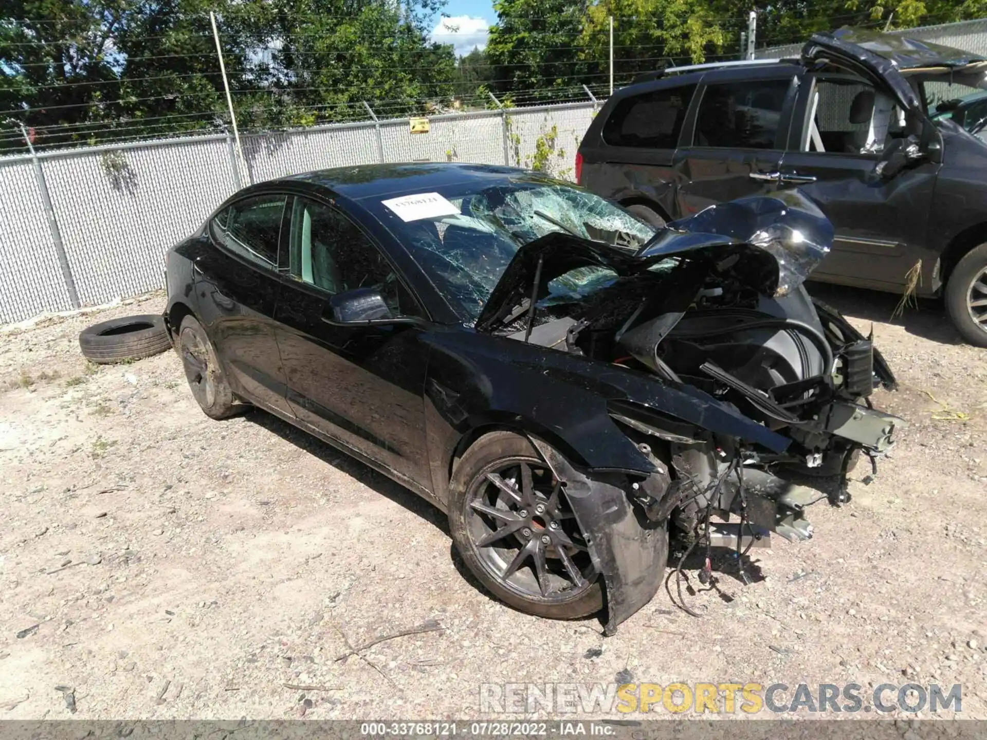 1 Photograph of a damaged car 5YJ3E1EA0MF064455 TESLA MODEL 3 2021