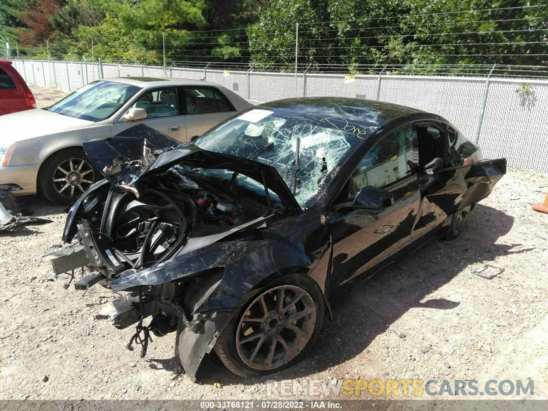 2 Photograph of a damaged car 5YJ3E1EA0MF064455 TESLA MODEL 3 2021