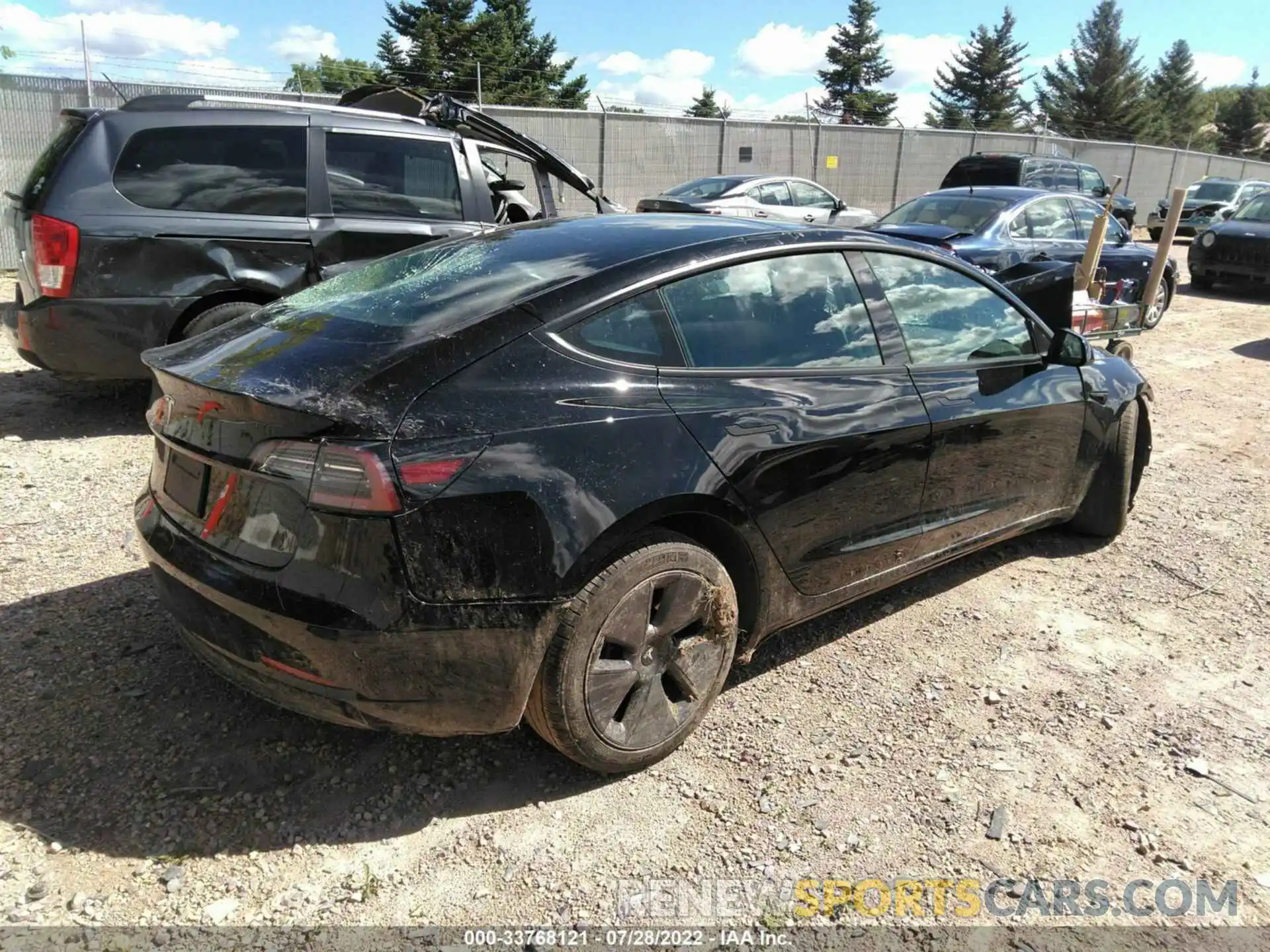 4 Фотография поврежденного автомобиля 5YJ3E1EA0MF064455 TESLA MODEL 3 2021