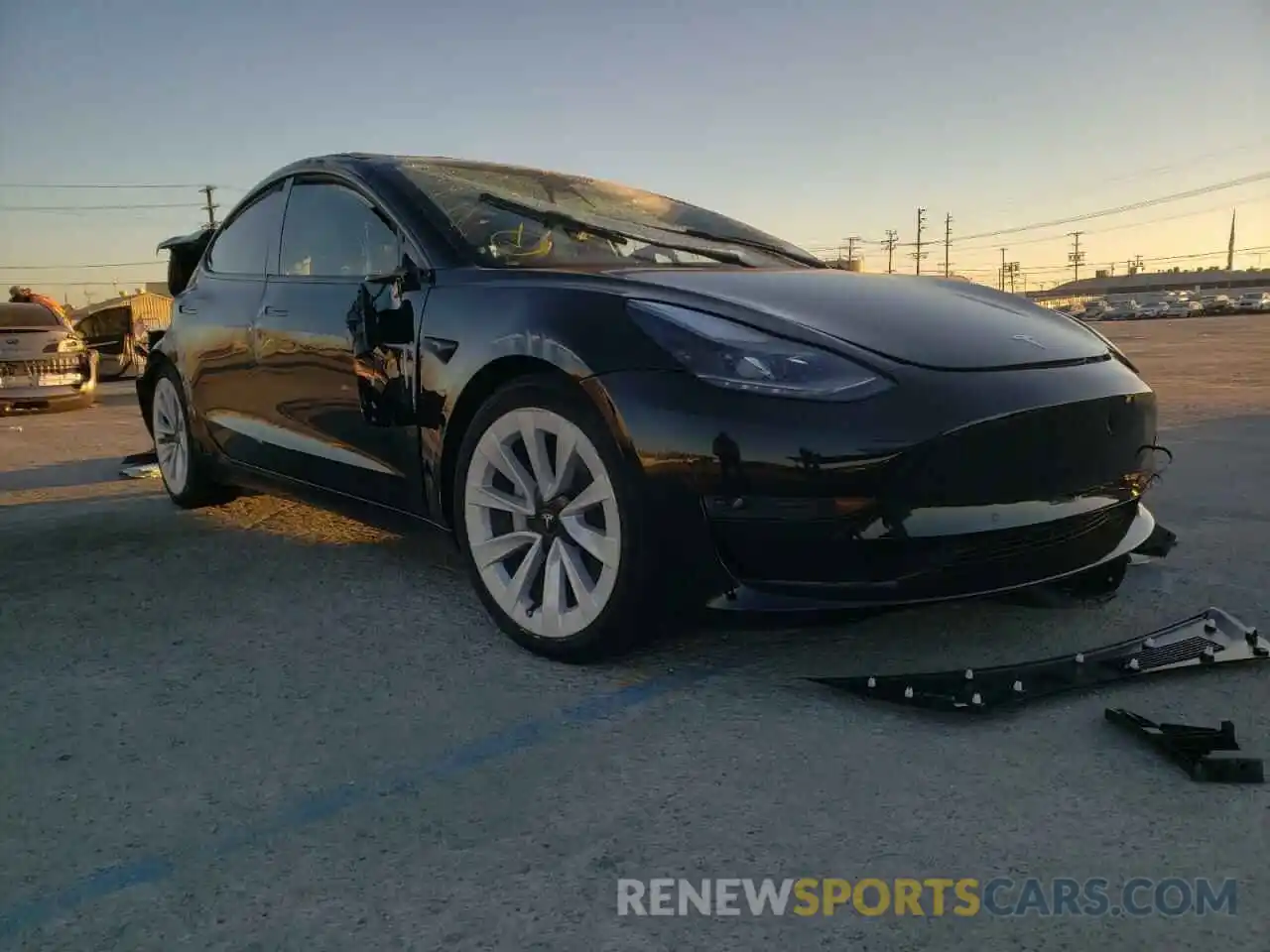 1 Photograph of a damaged car 5YJ3E1EA0MF072507 TESLA MODEL 3 2021