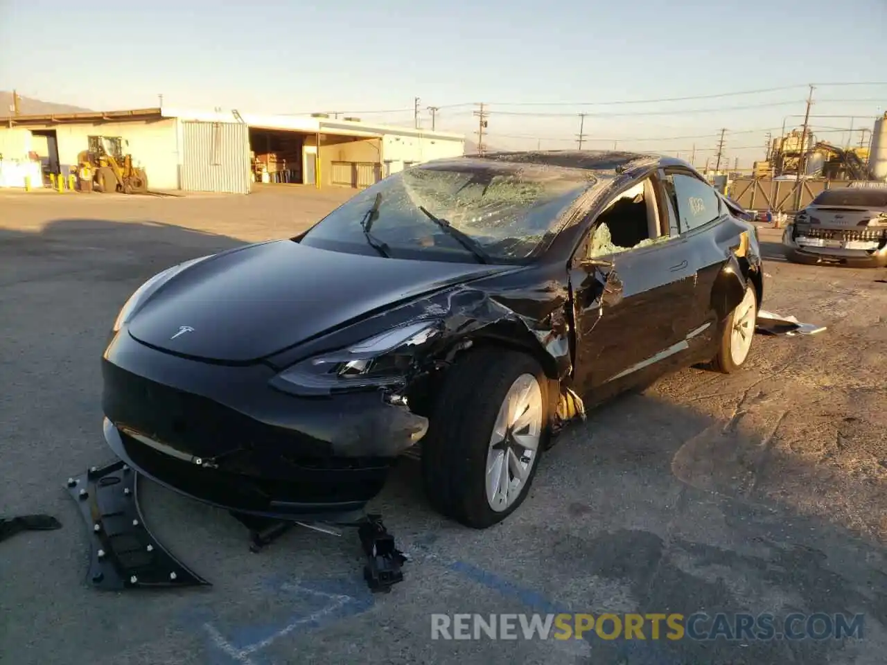 2 Photograph of a damaged car 5YJ3E1EA0MF072507 TESLA MODEL 3 2021