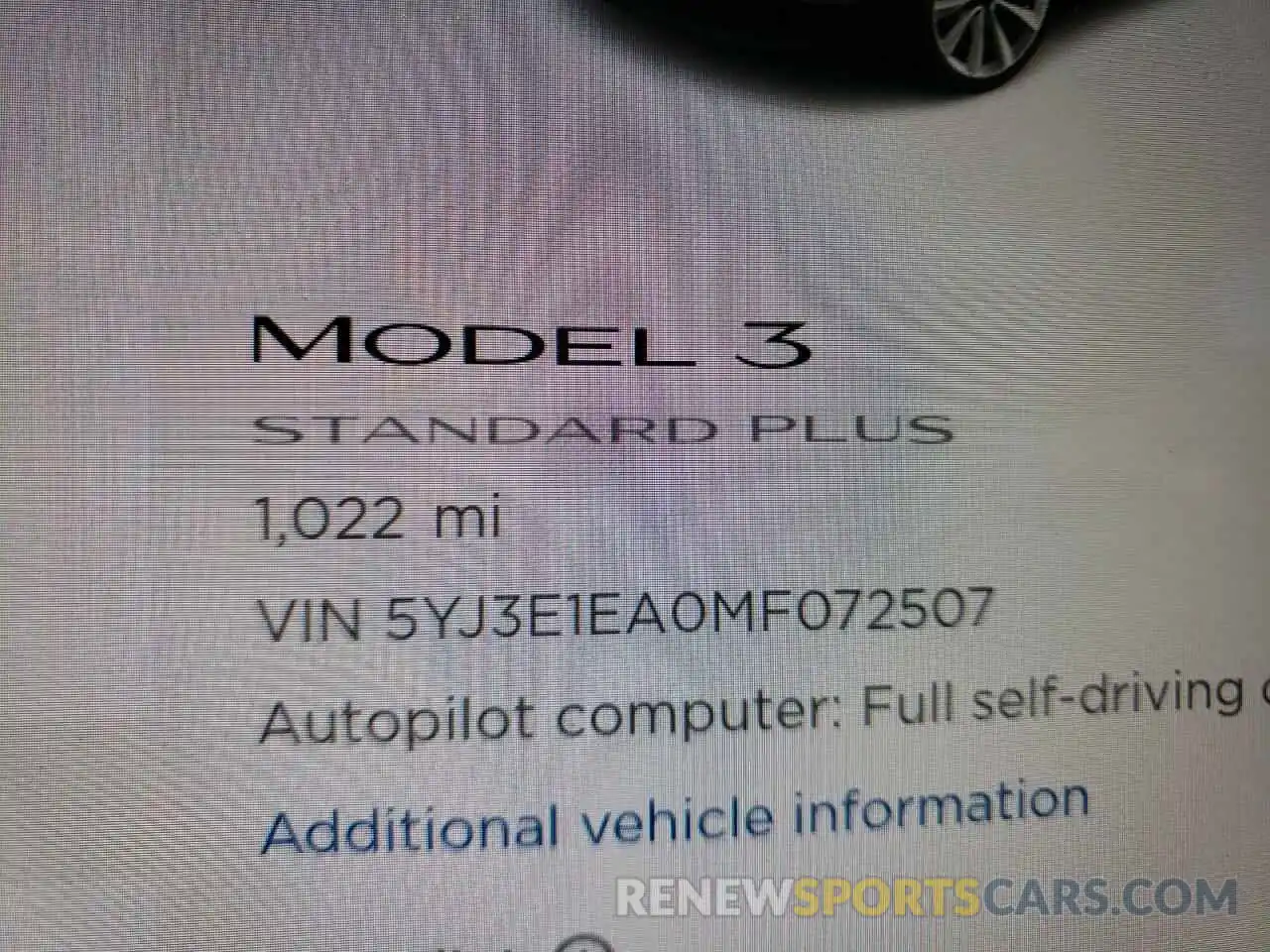 8 Фотография поврежденного автомобиля 5YJ3E1EA0MF072507 TESLA MODEL 3 2021