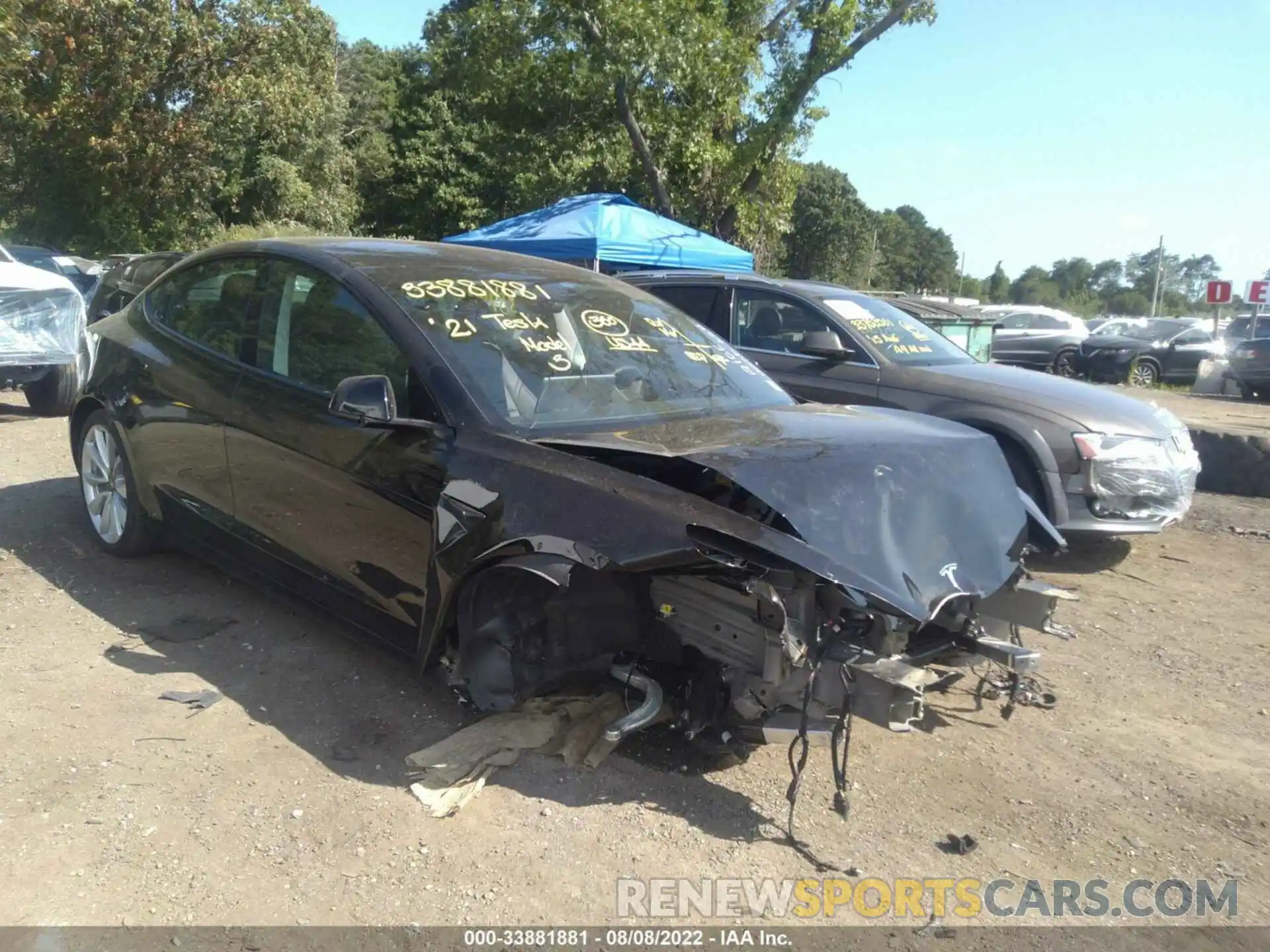 6 Photograph of a damaged car 5YJ3E1EA0MF083202 TESLA MODEL 3 2021