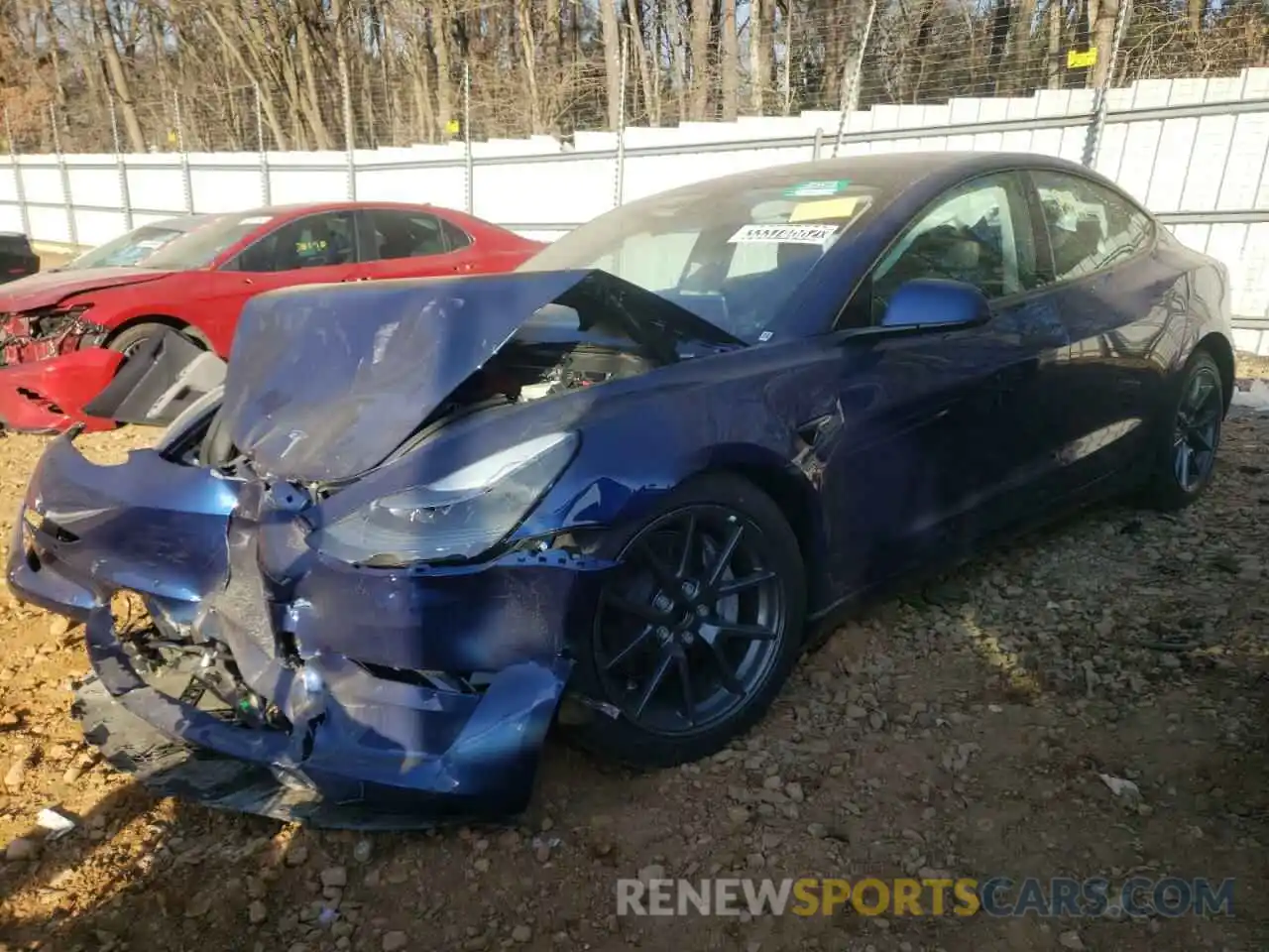 2 Photograph of a damaged car 5YJ3E1EA0MF085743 TESLA MODEL 3 2021