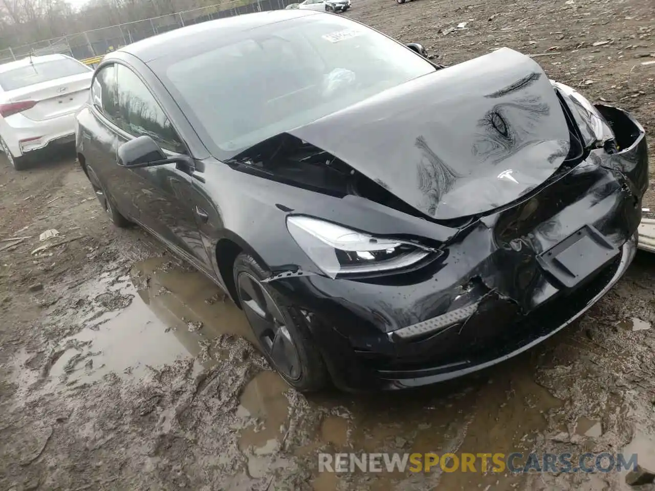 1 Photograph of a damaged car 5YJ3E1EA0MF086357 TESLA MODEL 3 2021