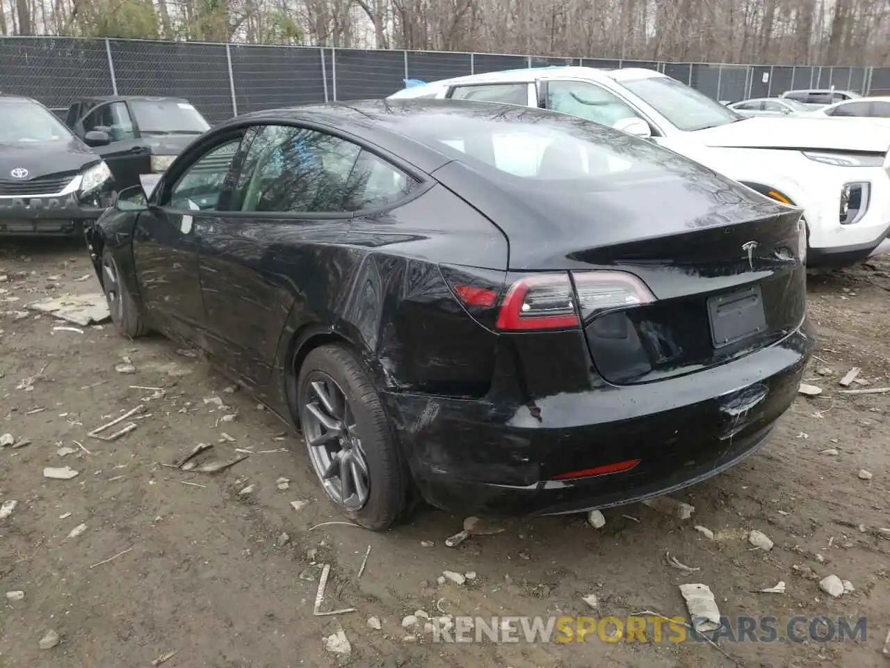 3 Photograph of a damaged car 5YJ3E1EA0MF086357 TESLA MODEL 3 2021