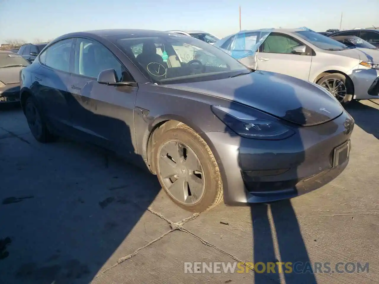 1 Photograph of a damaged car 5YJ3E1EA0MF088271 TESLA MODEL 3 2021