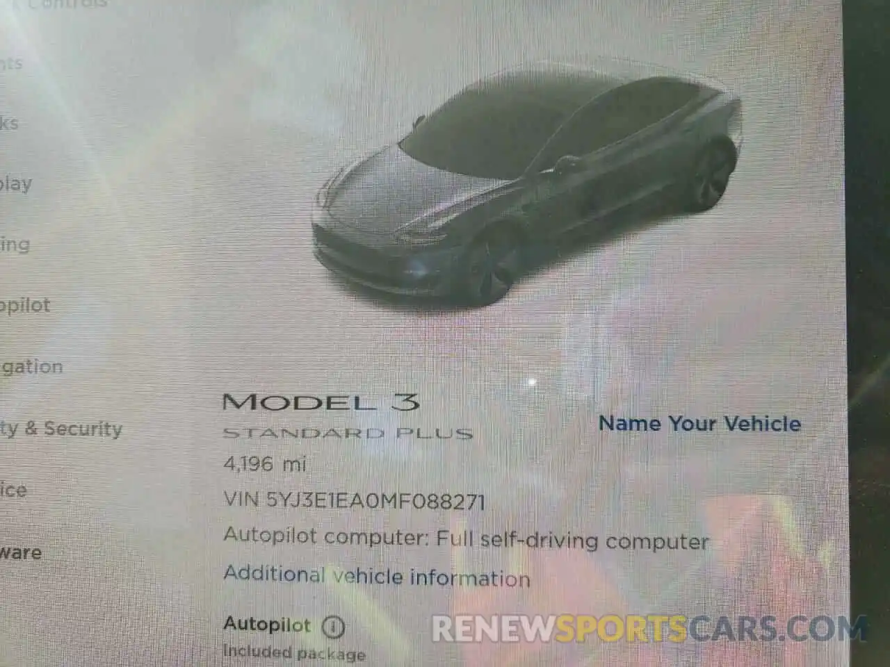 8 Photograph of a damaged car 5YJ3E1EA0MF088271 TESLA MODEL 3 2021