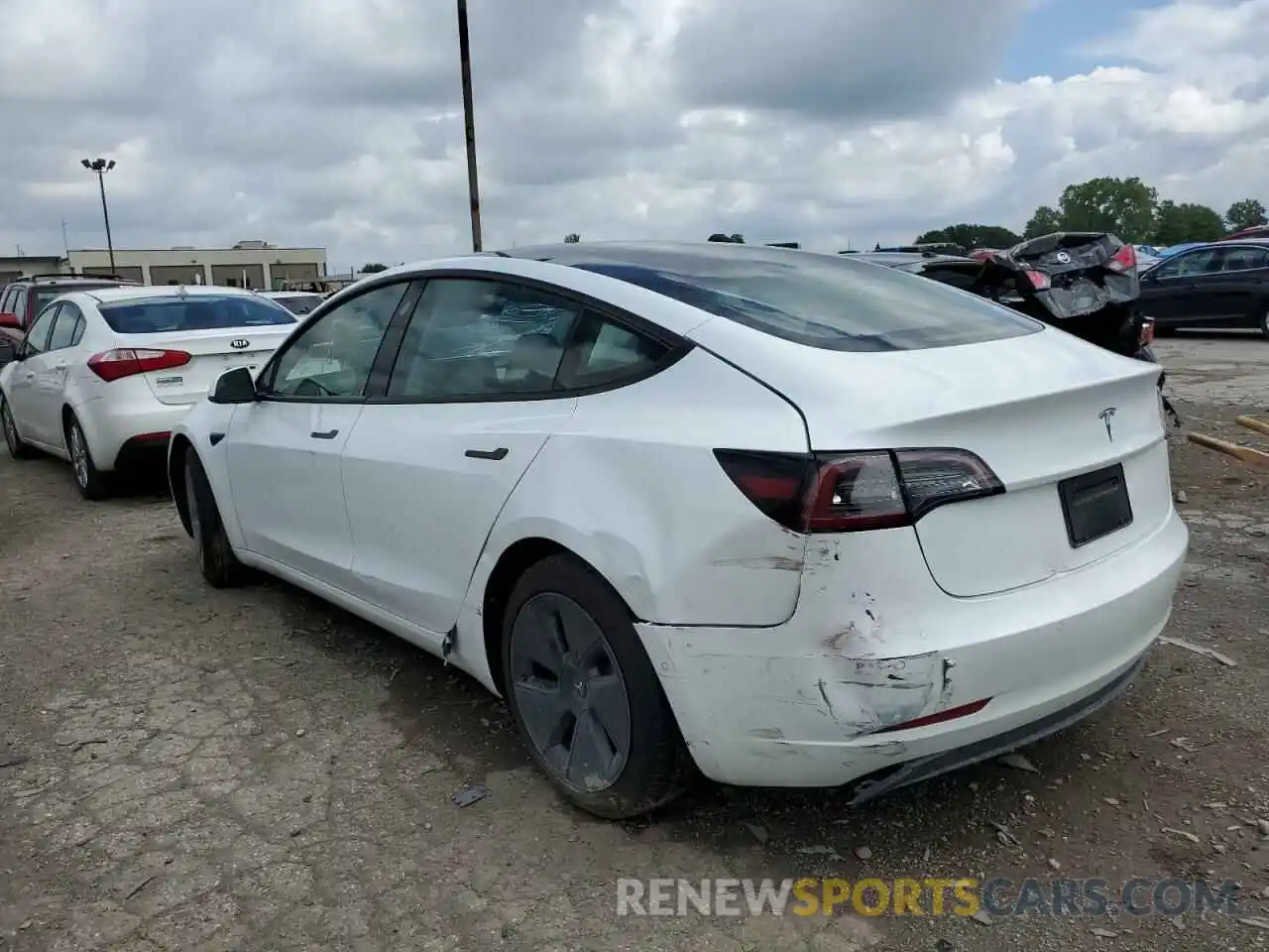 3 Photograph of a damaged car 5YJ3E1EA0MF093339 TESLA MODEL 3 2021