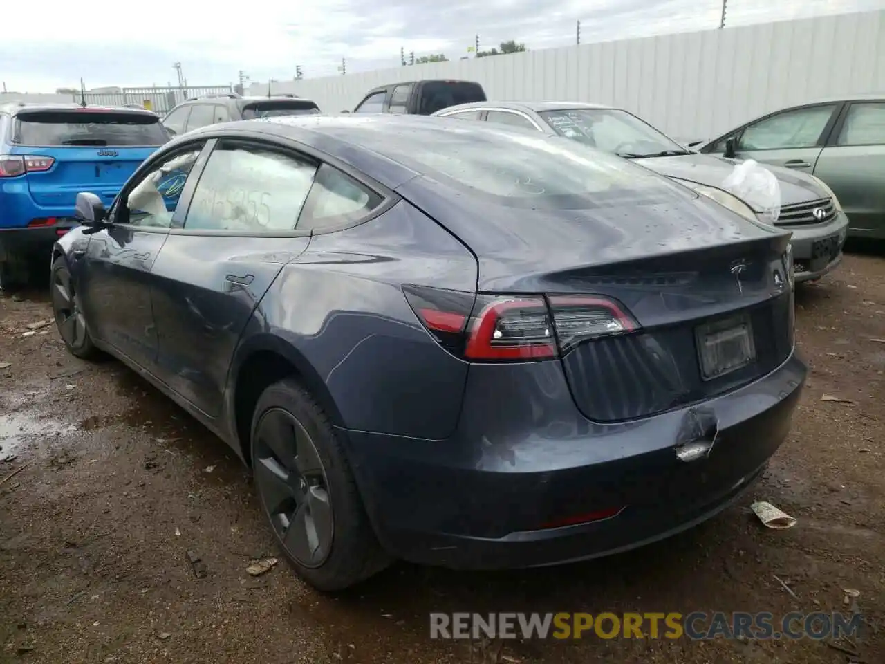 3 Photograph of a damaged car 5YJ3E1EA0MF095396 TESLA MODEL 3 2021