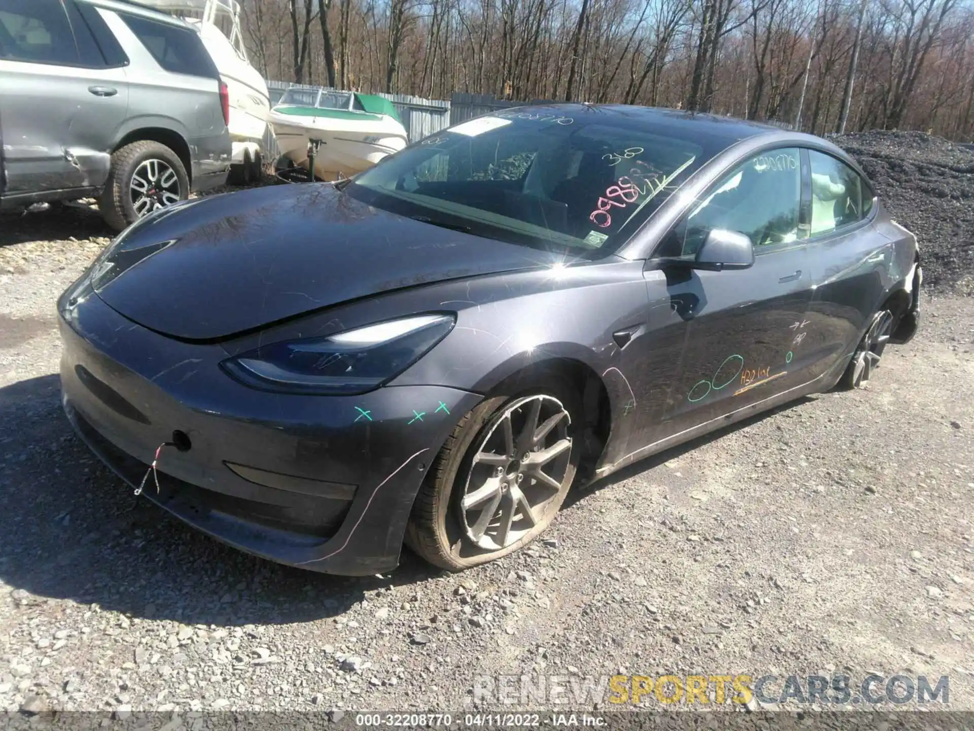 2 Фотография поврежденного автомобиля 5YJ3E1EA0MF098881 TESLA MODEL 3 2021