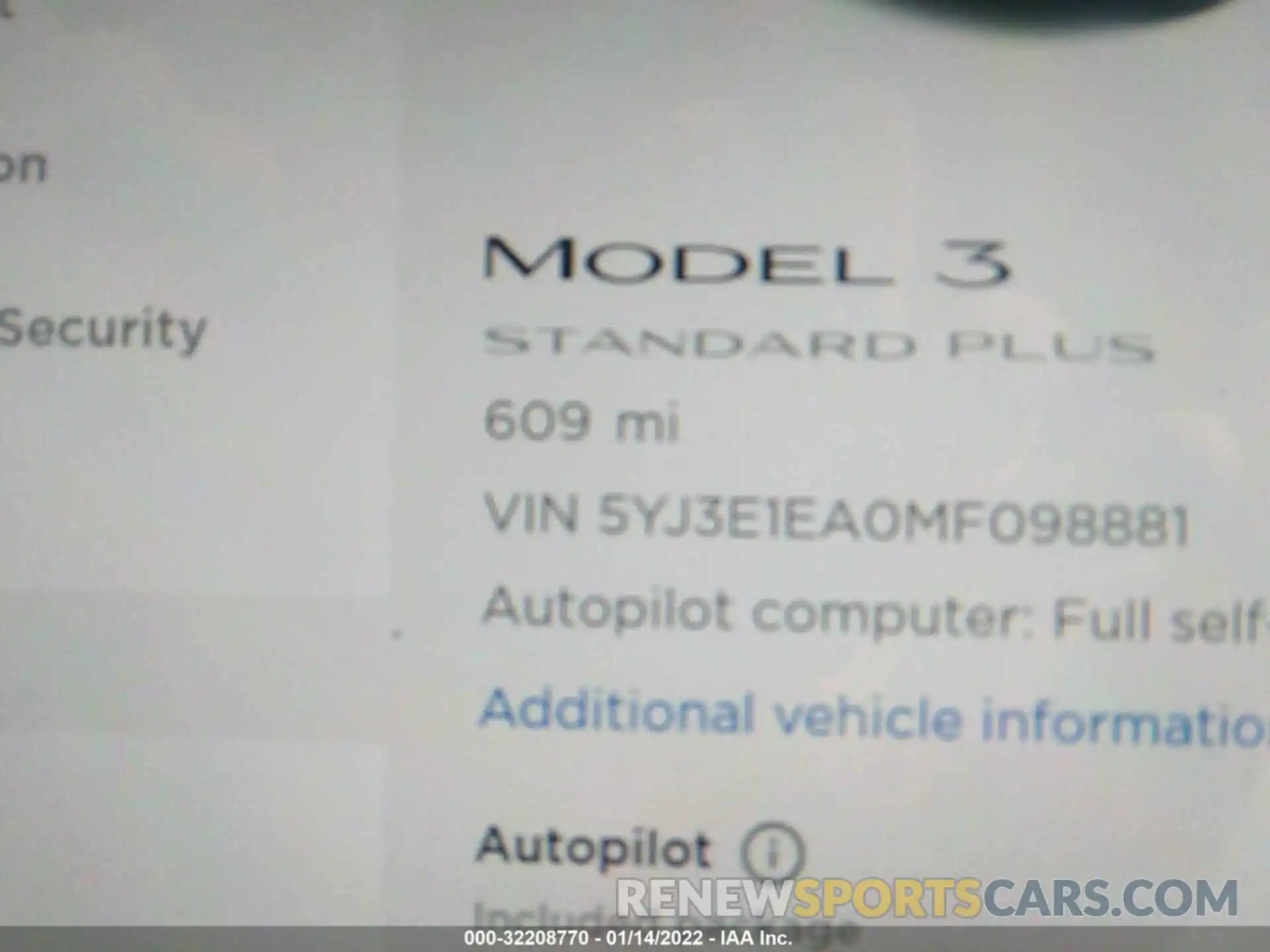 7 Фотография поврежденного автомобиля 5YJ3E1EA0MF098881 TESLA MODEL 3 2021