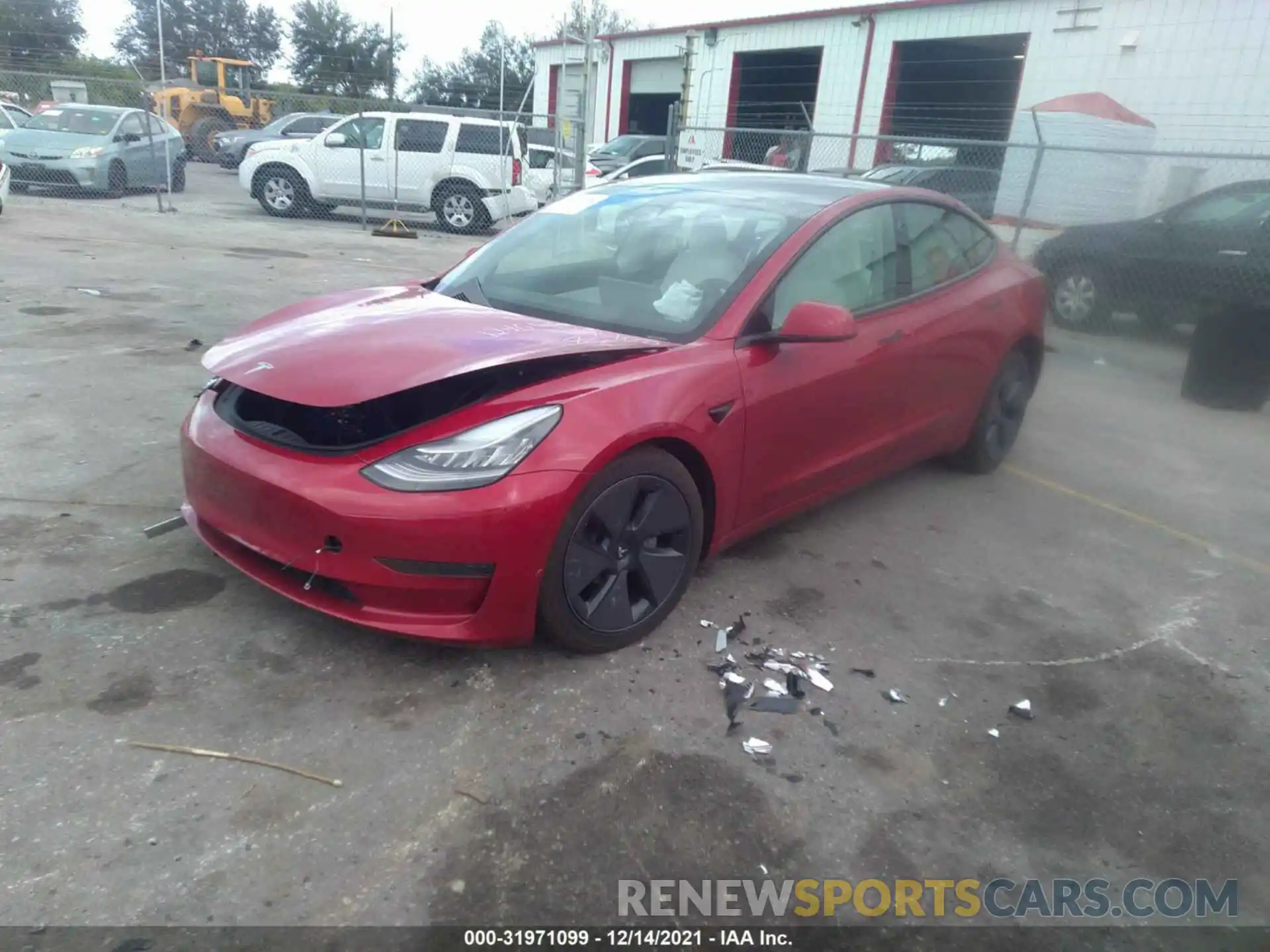 2 Photograph of a damaged car 5YJ3E1EA0MF842687 TESLA MODEL 3 2021