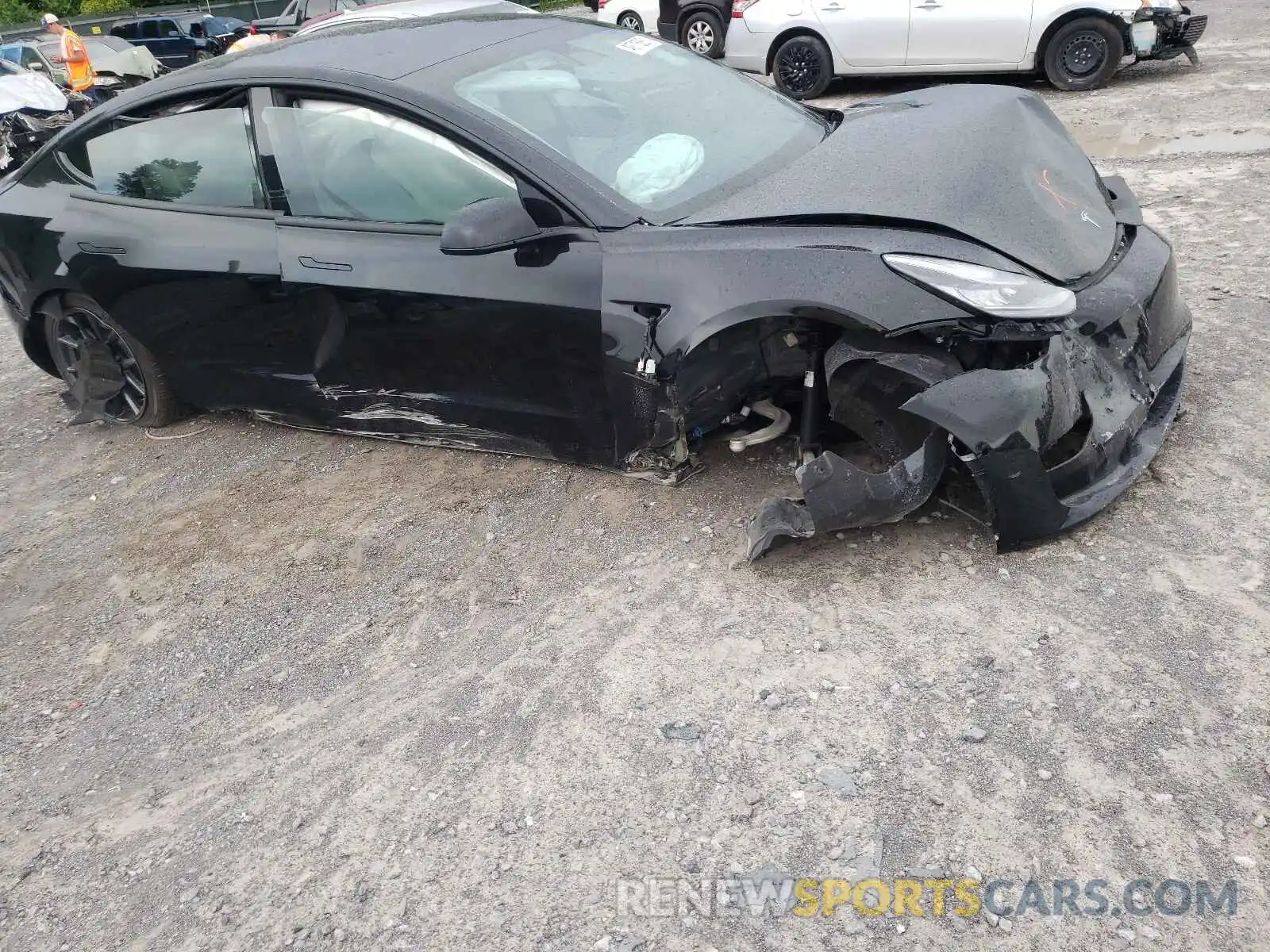 1 Photograph of a damaged car 5YJ3E1EA0MF850756 TESLA MODEL 3 2021