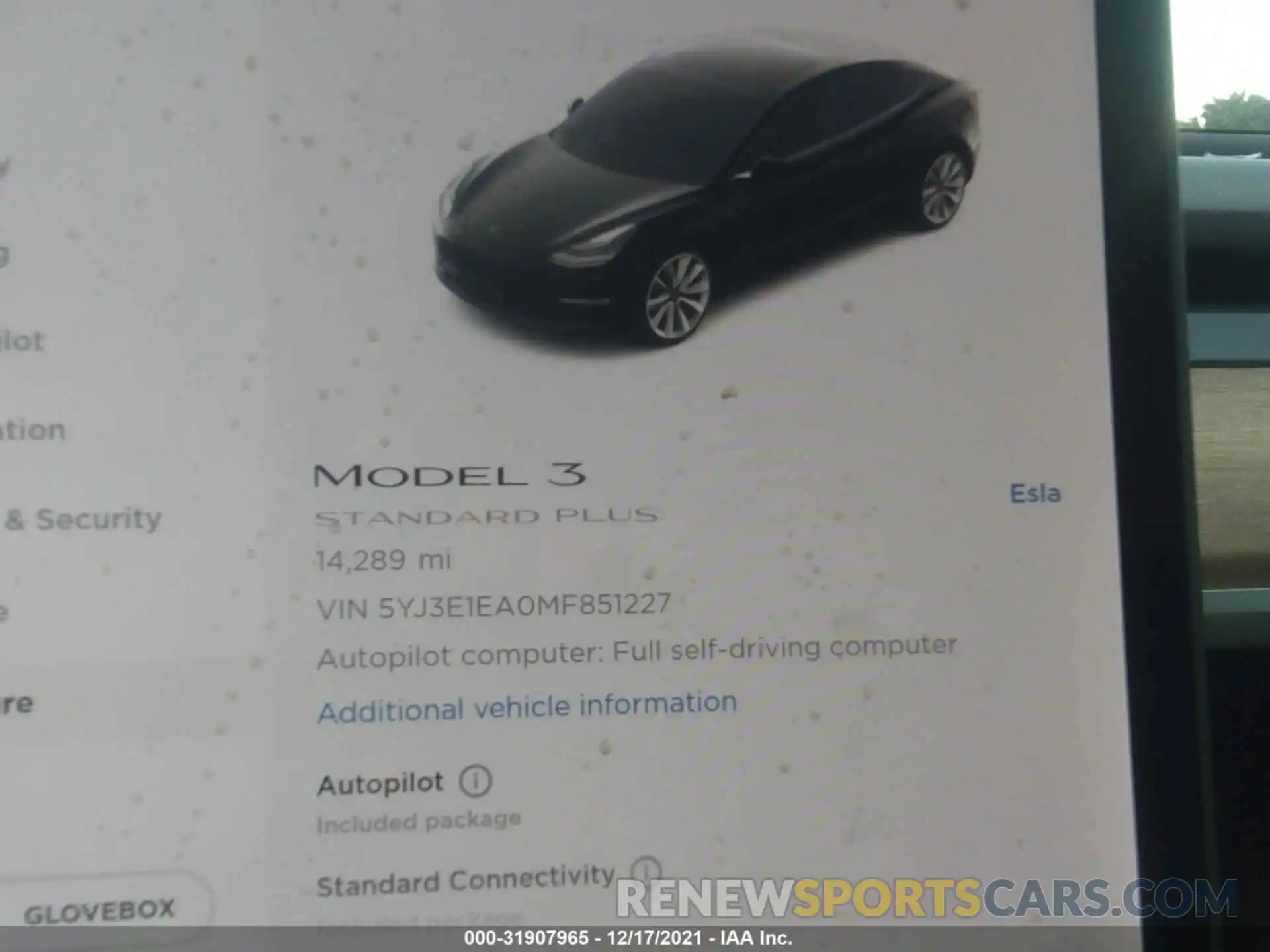 7 Фотография поврежденного автомобиля 5YJ3E1EA0MF851227 TESLA MODEL 3 2021