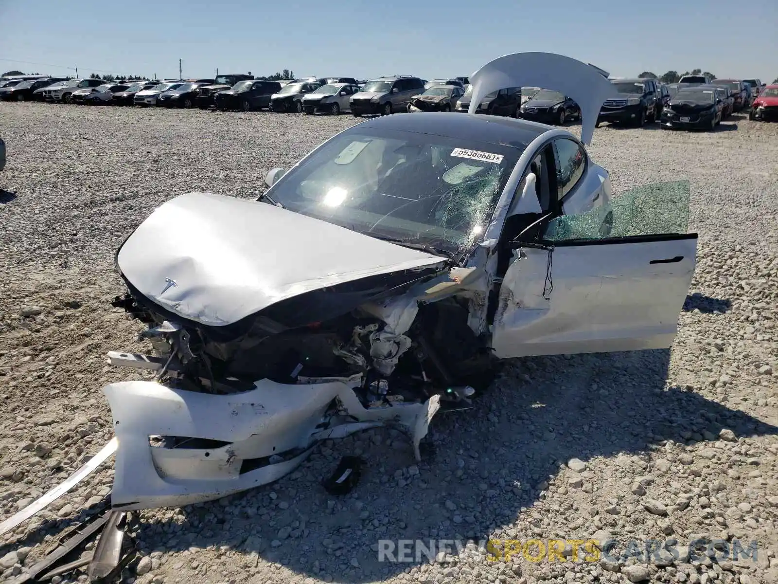 9 Photograph of a damaged car 5YJ3E1EA0MF852202 TESLA MODEL 3 2021