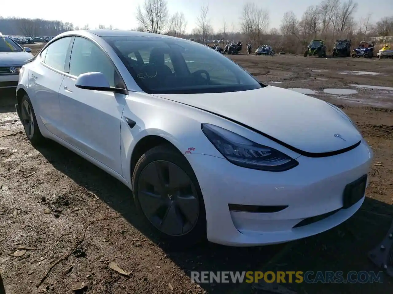 1 Photograph of a damaged car 5YJ3E1EA0MF853673 TESLA MODEL 3 2021