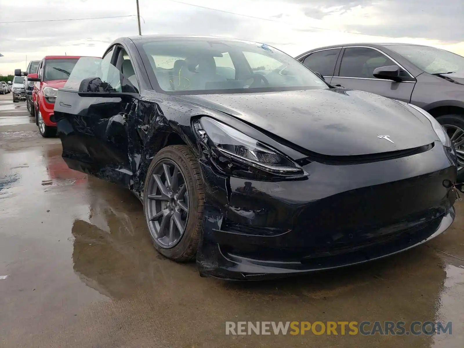 1 Photograph of a damaged car 5YJ3E1EA0MF871168 TESLA MODEL 3 2021