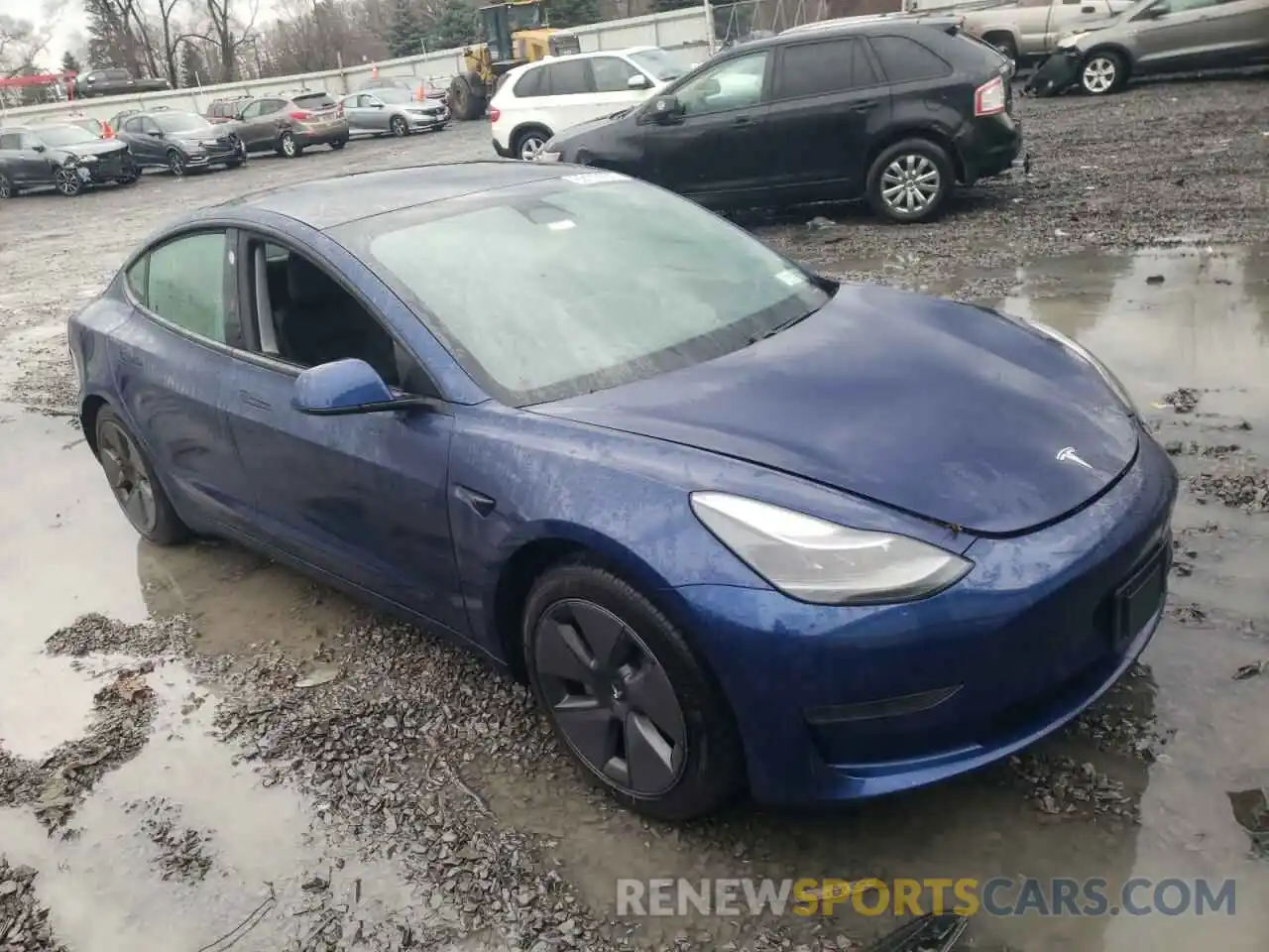 1 Photograph of a damaged car 5YJ3E1EA0MF907537 TESLA MODEL 3 2021