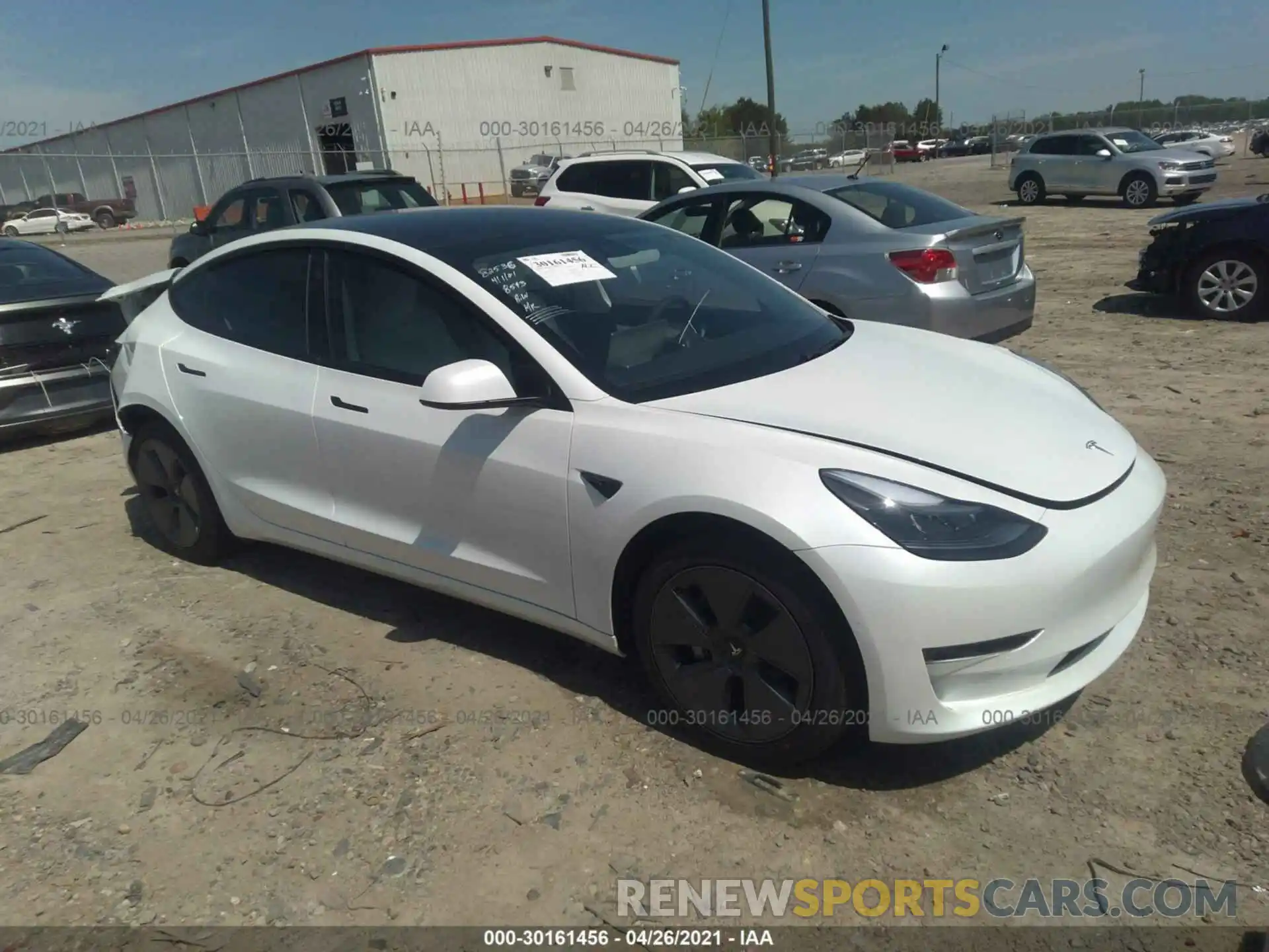 1 Photograph of a damaged car 5YJ3E1EA0MF908543 TESLA MODEL 3 2021