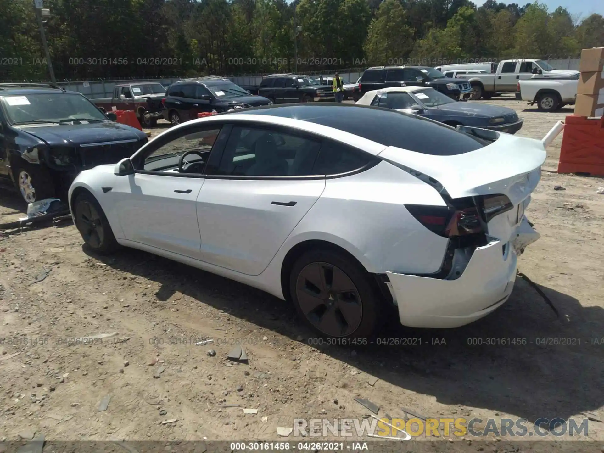 3 Photograph of a damaged car 5YJ3E1EA0MF908543 TESLA MODEL 3 2021