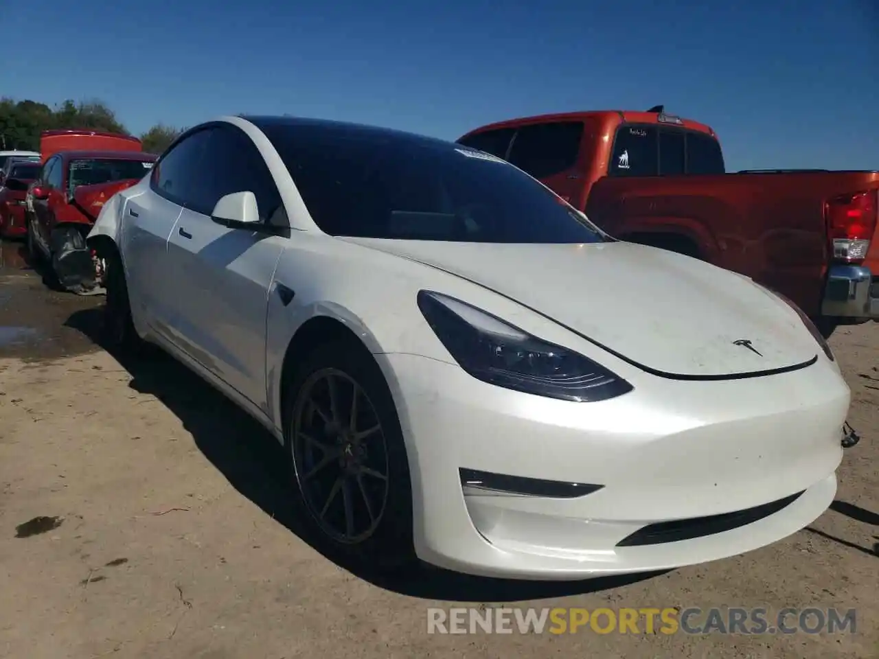 1 Фотография поврежденного автомобиля 5YJ3E1EA0MF918537 TESLA MODEL 3 2021