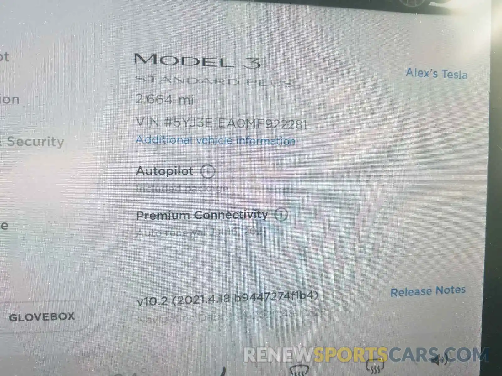 8 Фотография поврежденного автомобиля 5YJ3E1EA0MF922281 TESLA MODEL 3 2021