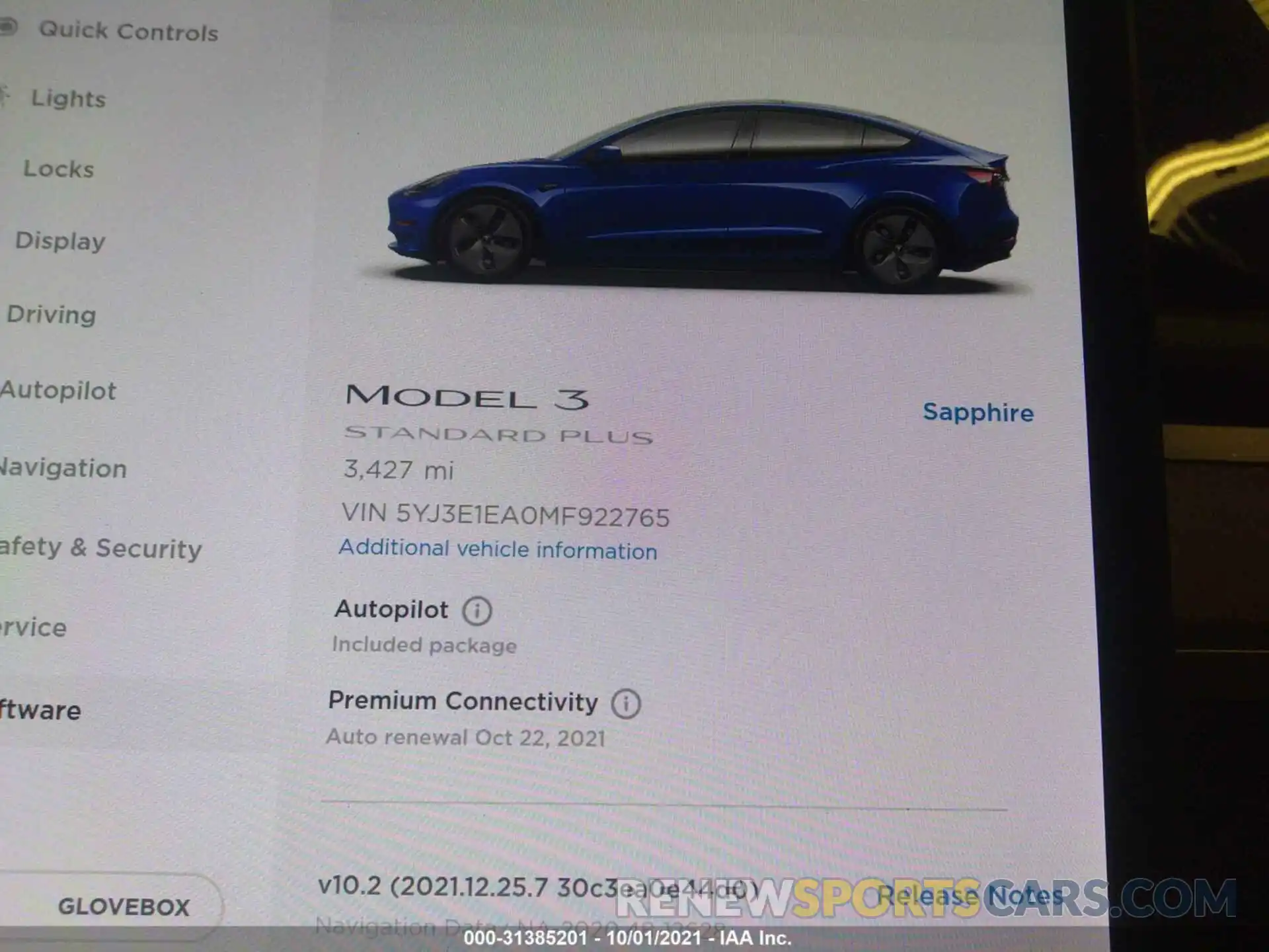 7 Фотография поврежденного автомобиля 5YJ3E1EA0MF922765 TESLA MODEL 3 2021