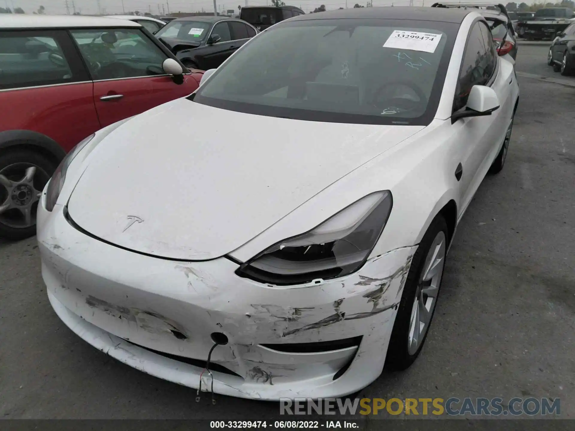 6 Фотография поврежденного автомобиля 5YJ3E1EA0MF927593 TESLA MODEL 3 2021