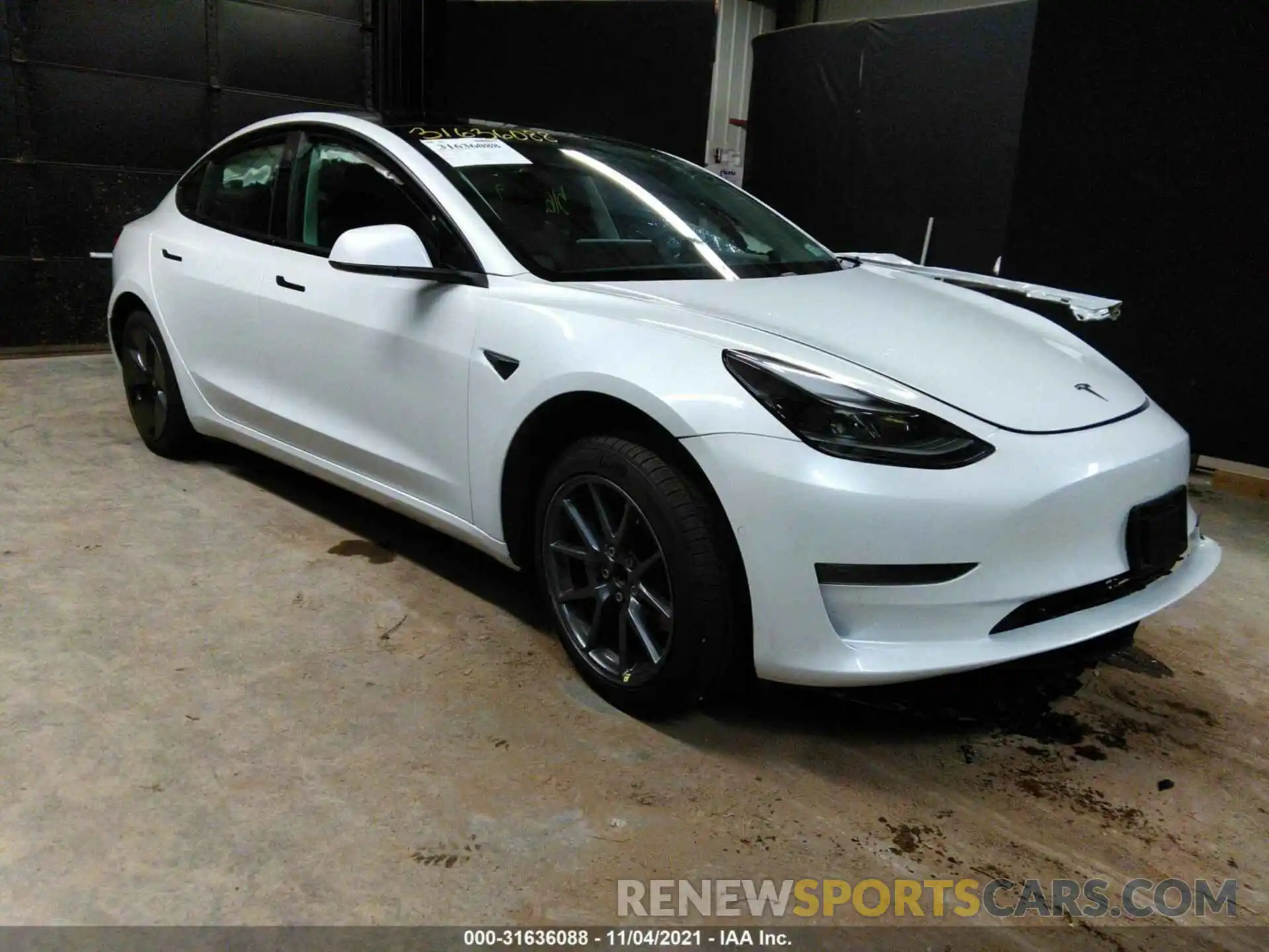 1 Фотография поврежденного автомобиля 5YJ3E1EA0MF961193 TESLA MODEL 3 2021