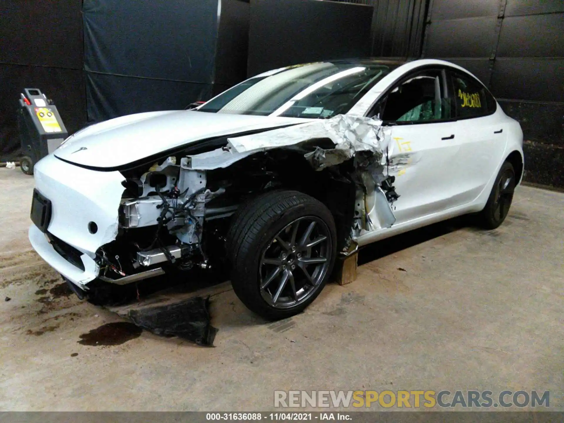 2 Photograph of a damaged car 5YJ3E1EA0MF961193 TESLA MODEL 3 2021