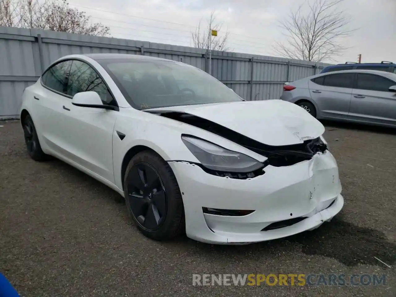 1 Photograph of a damaged car 5YJ3E1EA0MF976499 TESLA MODEL 3 2021