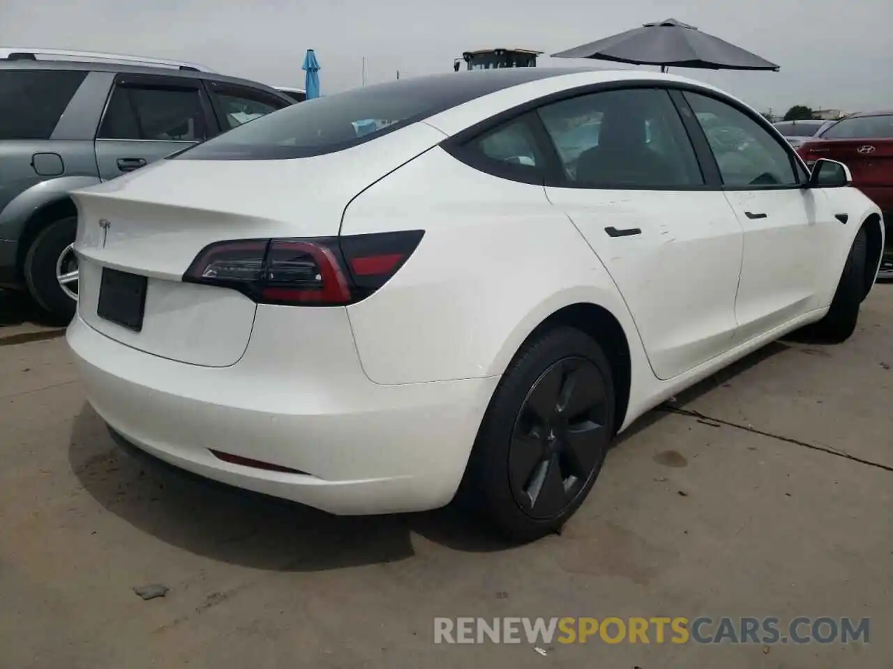 4 Фотография поврежденного автомобиля 5YJ3E1EA0MF976874 TESLA MODEL 3 2021