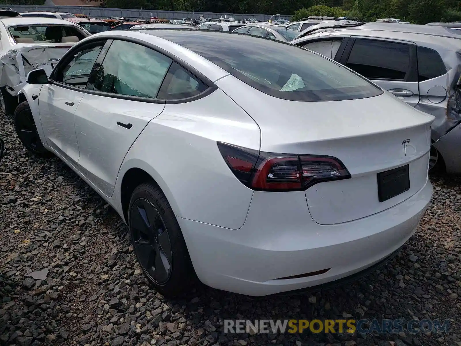 3 Photograph of a damaged car 5YJ3E1EA0MF977412 TESLA MODEL 3 2021