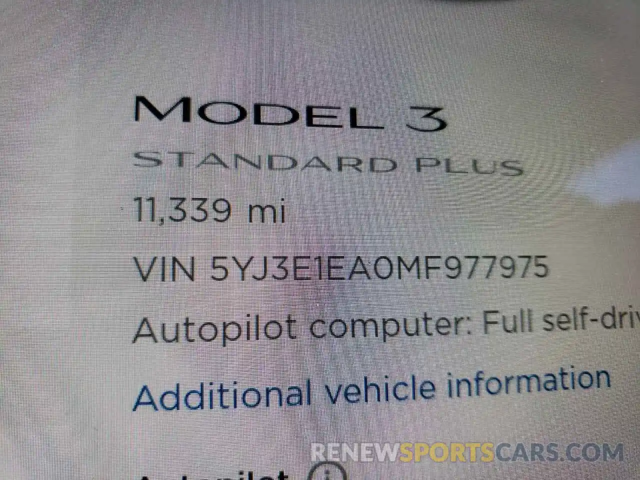 8 Photograph of a damaged car 5YJ3E1EA0MF977975 TESLA MODEL 3 2021