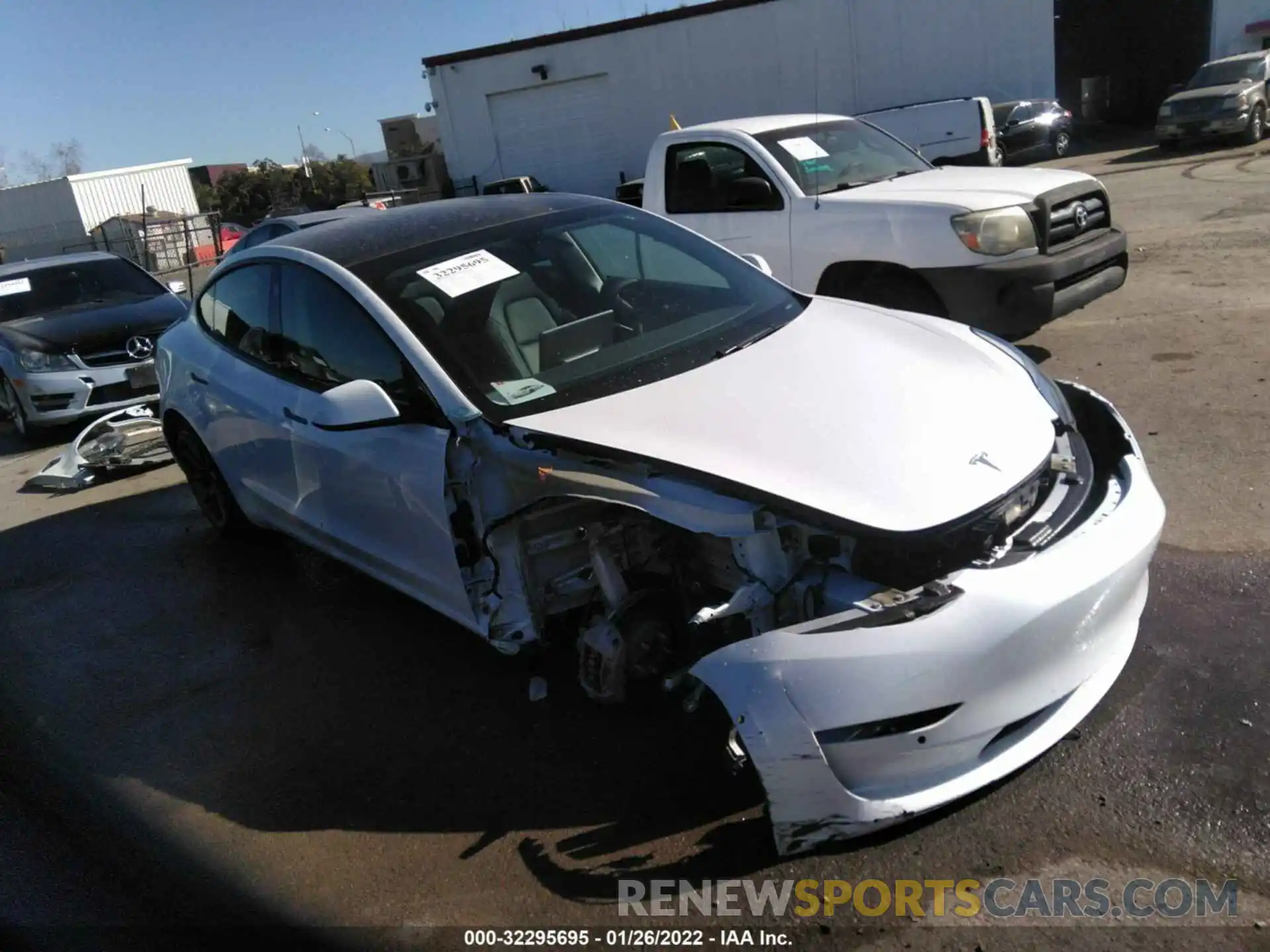 1 Photograph of a damaged car 5YJ3E1EA0MF986319 TESLA MODEL 3 2021