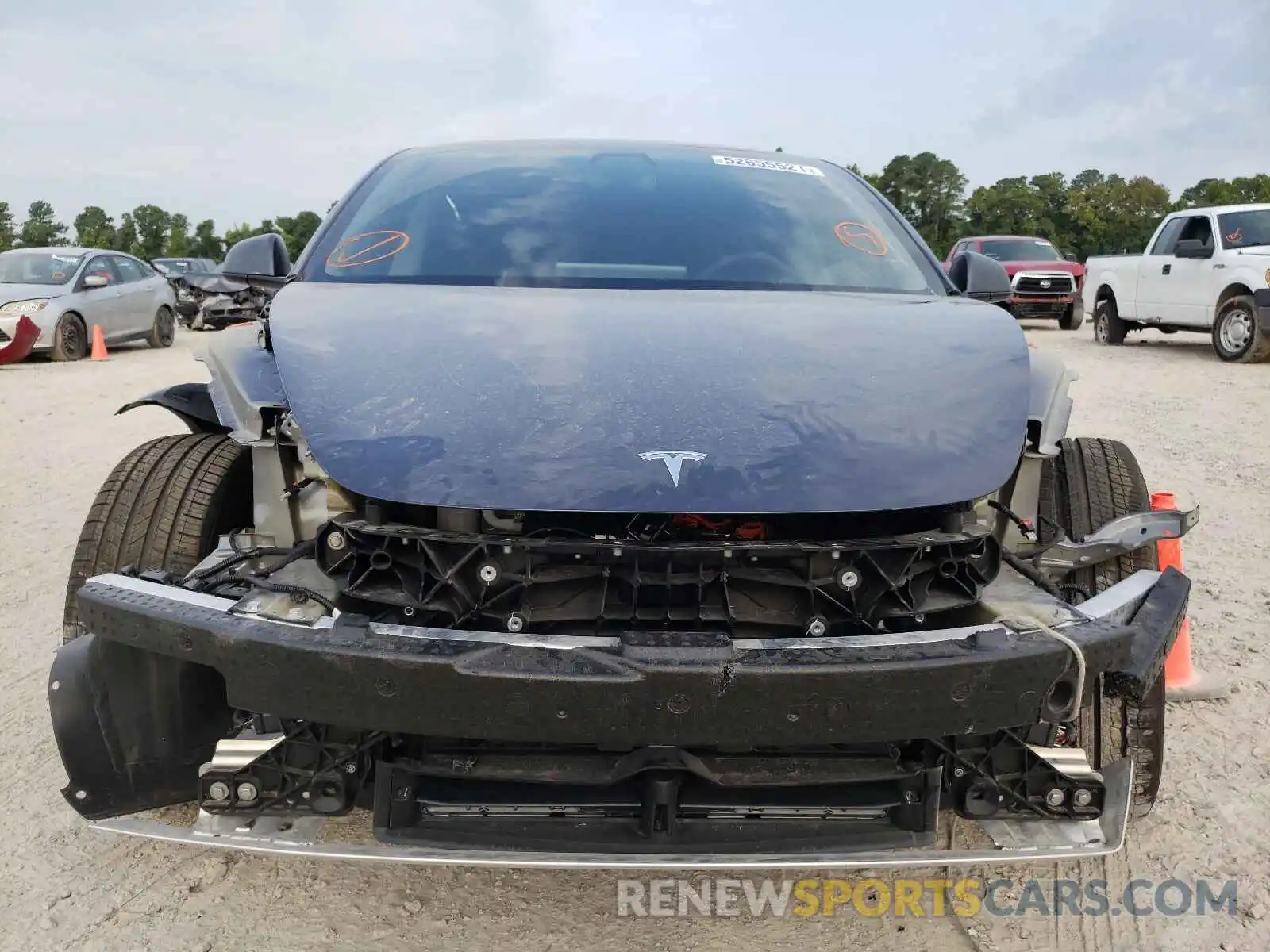 9 Photograph of a damaged car 5YJ3E1EA0MF991133 TESLA MODEL 3 2021